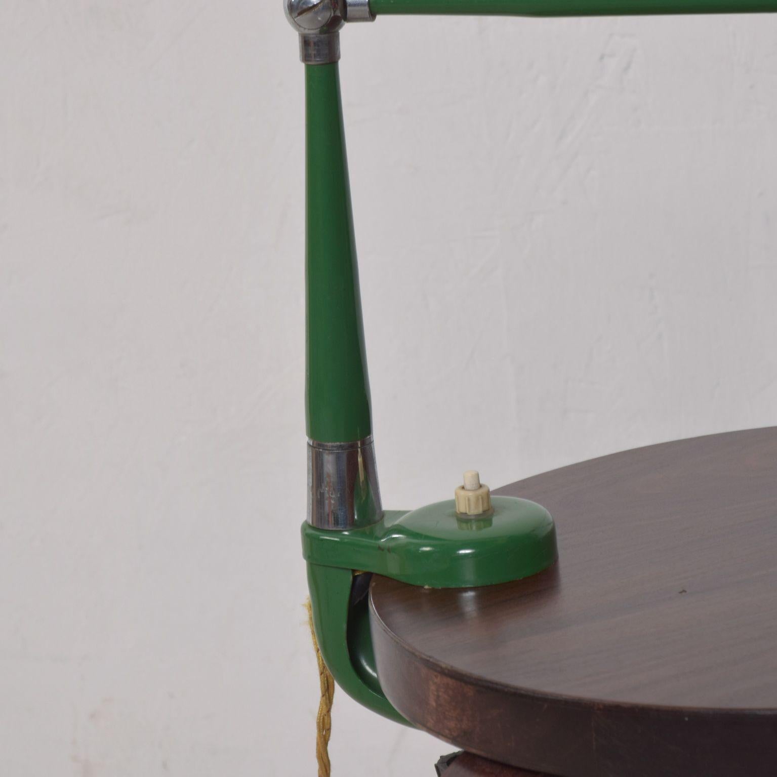 Mid-20th Century Italian Midcentury Green Adjustable Clamp Task Desk Lamp Stilnovo Style, 1950s