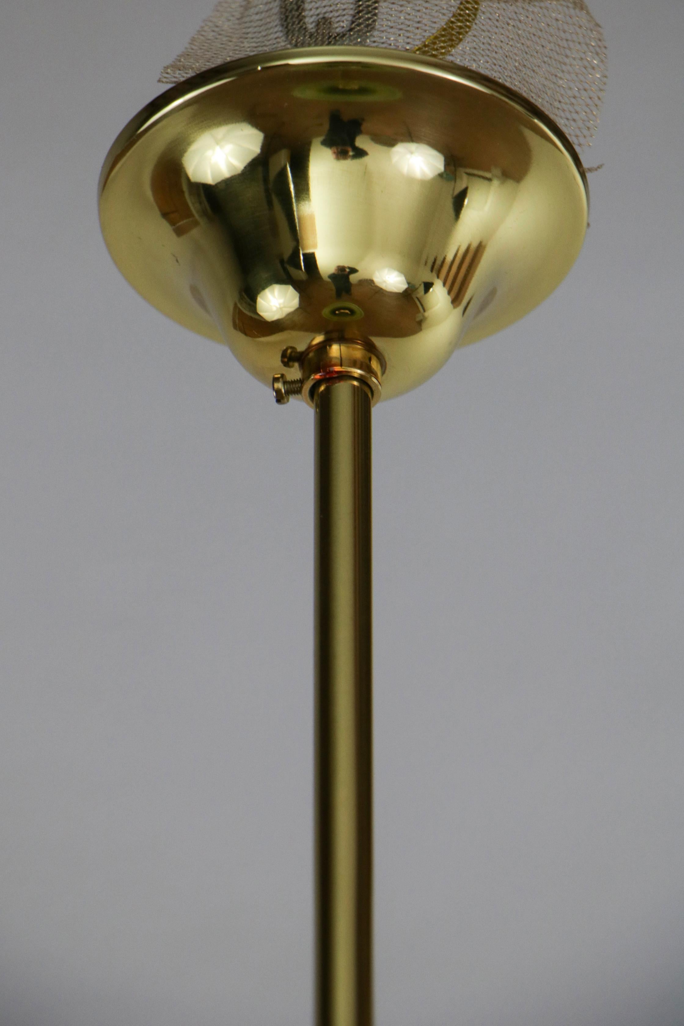 Italian Midcentury Green and Yellow Glass Pendant Lamp, 1960s 2
