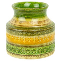 Italian Midcentury  green CER PAOLI Ceramic Vase by A. Londi