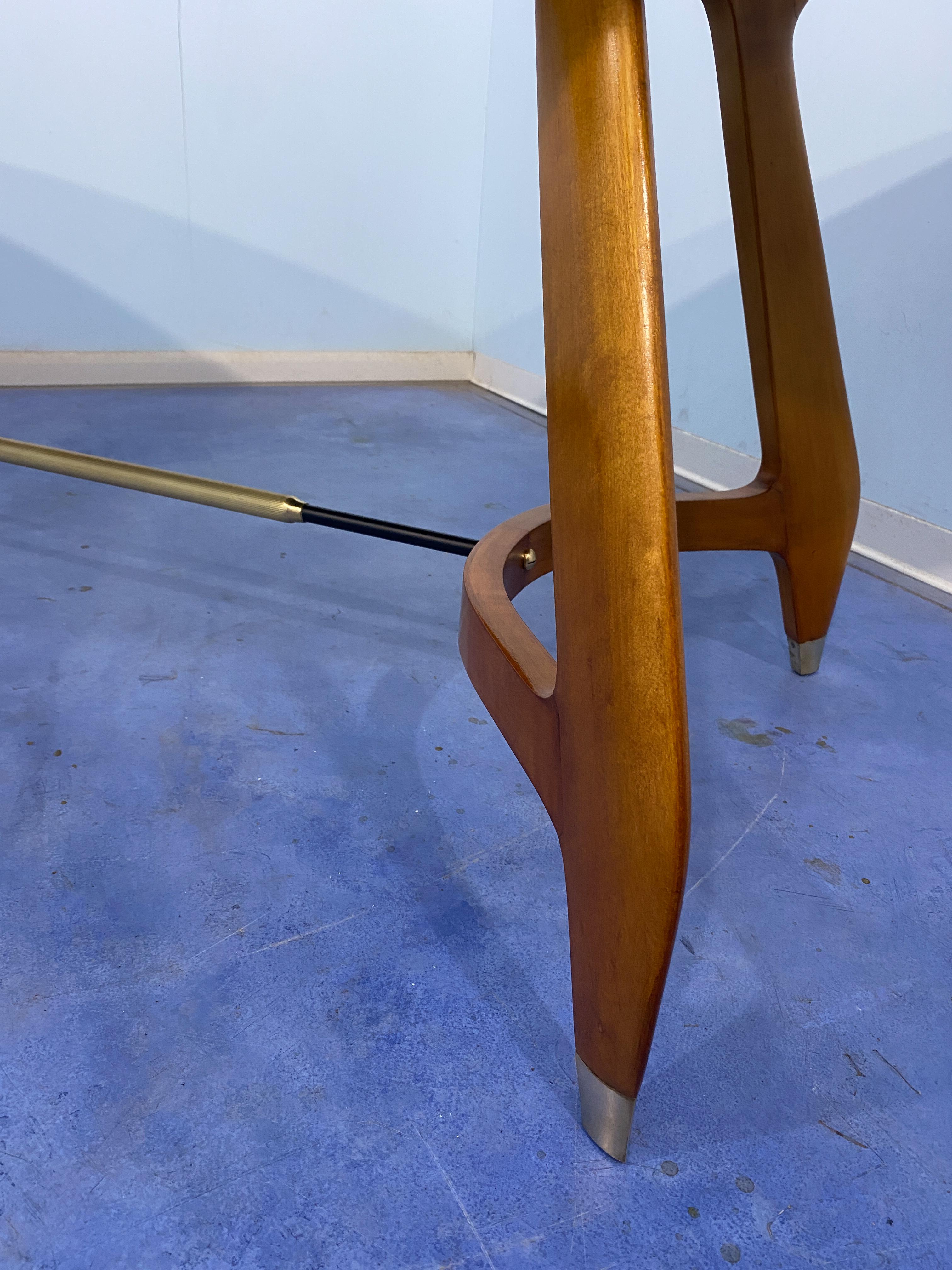 Italian Midcentury Green Olive Dining Table by Vittorio Dassi, 1950s For Sale 9