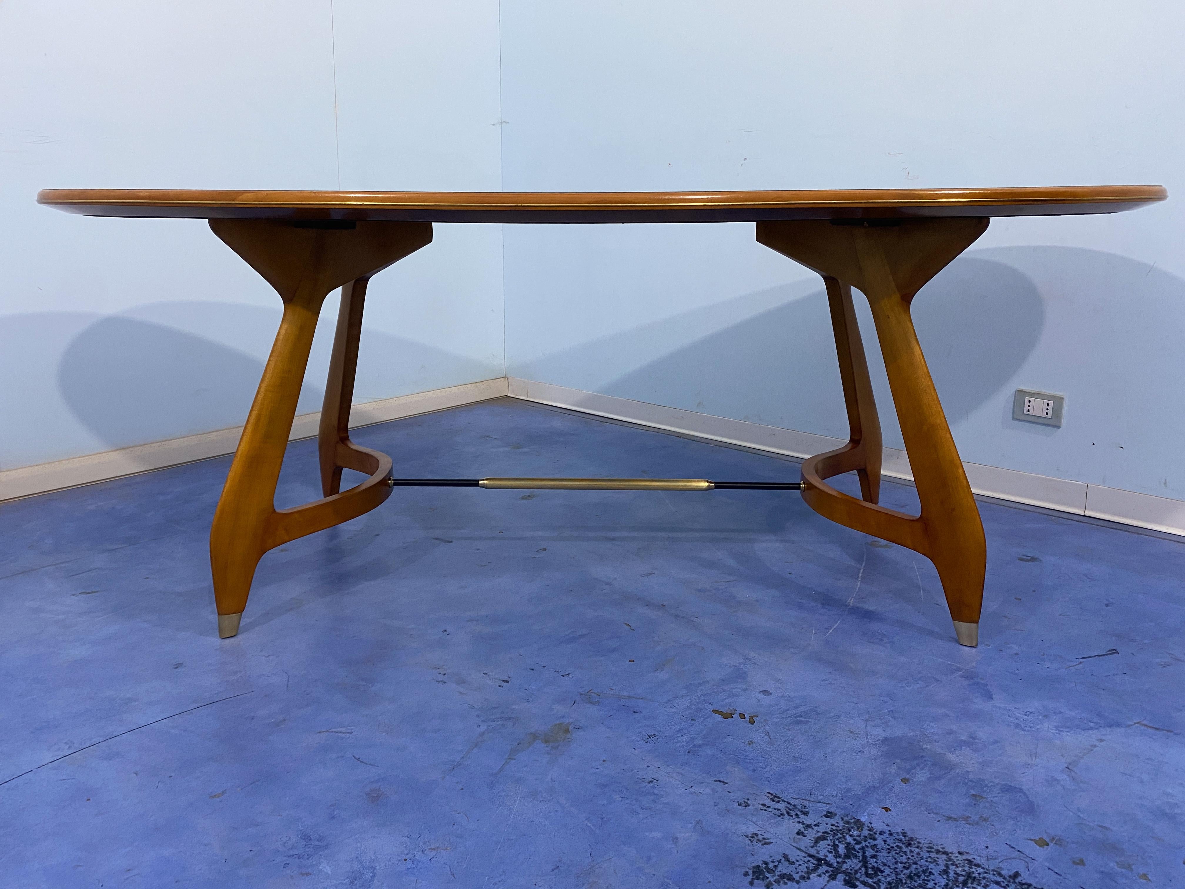 Italian Midcentury Green Olive Dining Table by Vittorio Dassi, 1950s For Sale 10