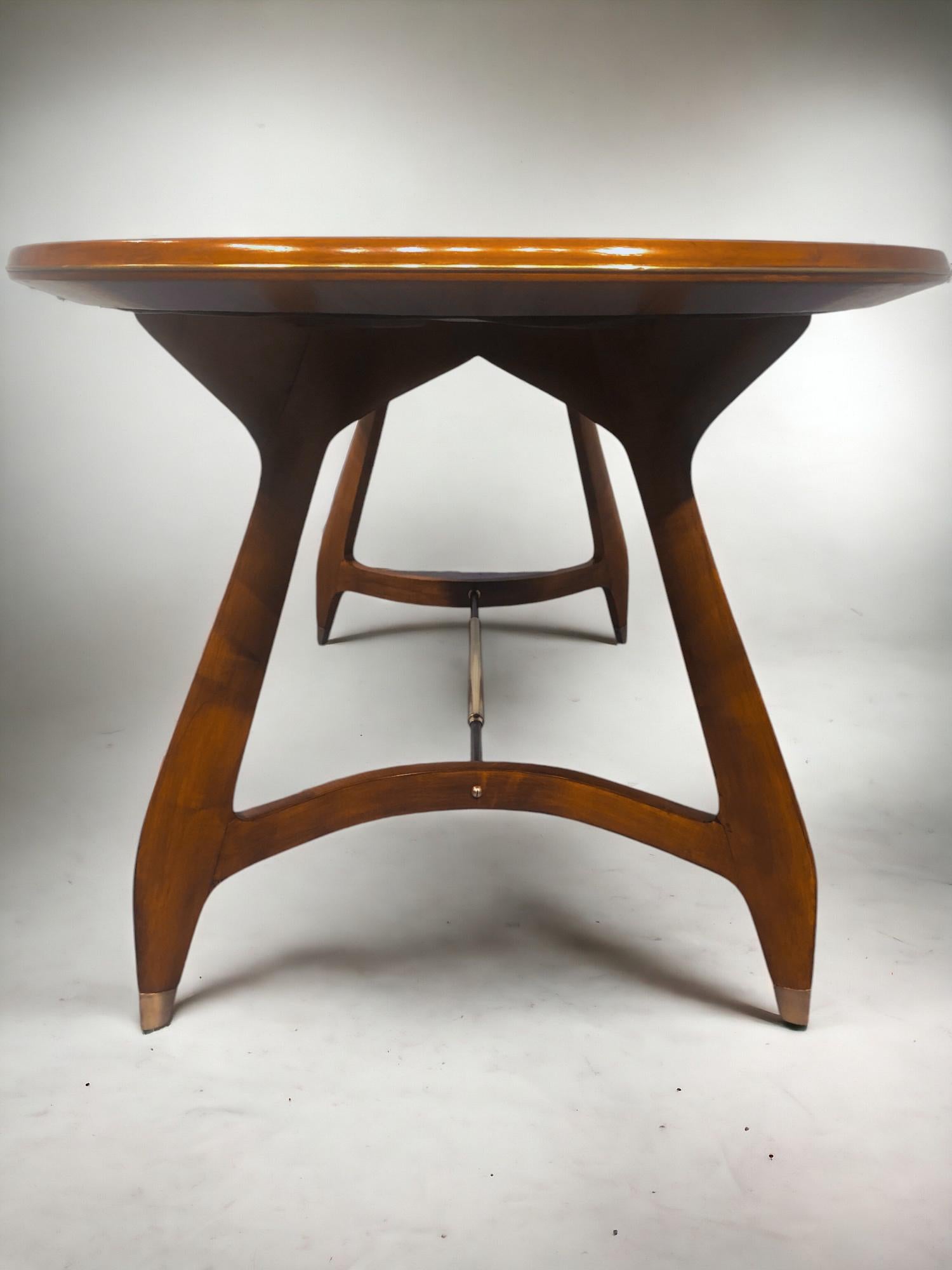 Italian Midcentury Green Olive Dining Table by Vittorio Dassi, 1950s 11