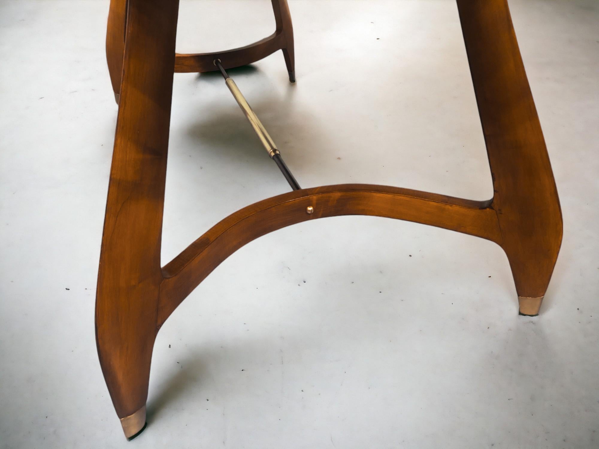 Italian Midcentury Green Olive Dining Table by Vittorio Dassi, 1950s 12