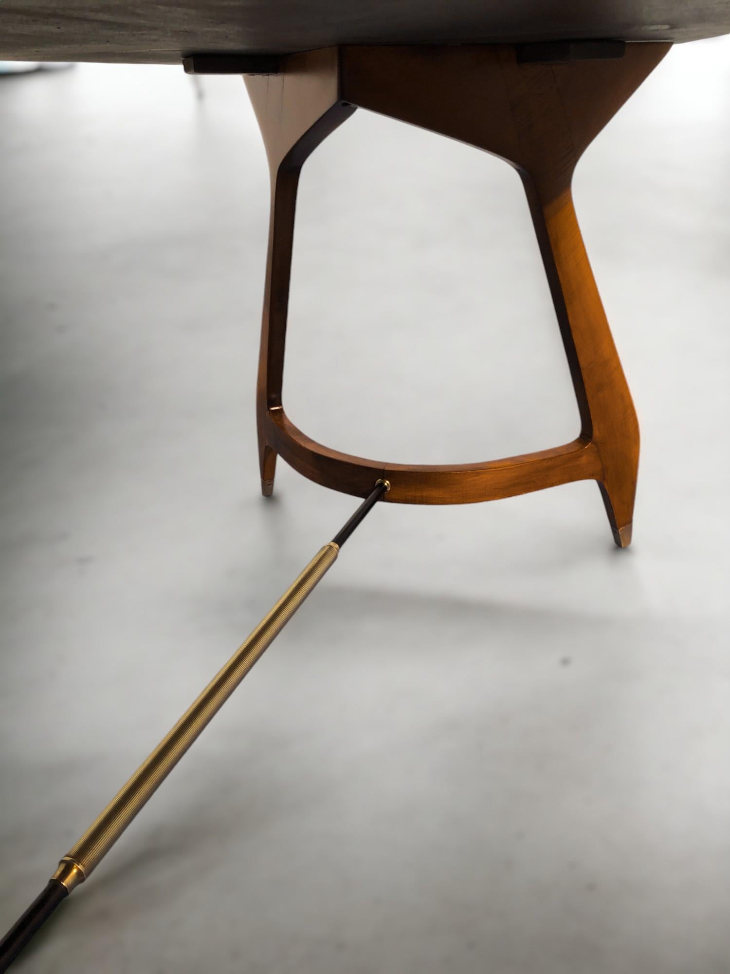 Mid-20th Century Italian Midcentury Green Olive Dining Table by Vittorio Dassi, 1950s