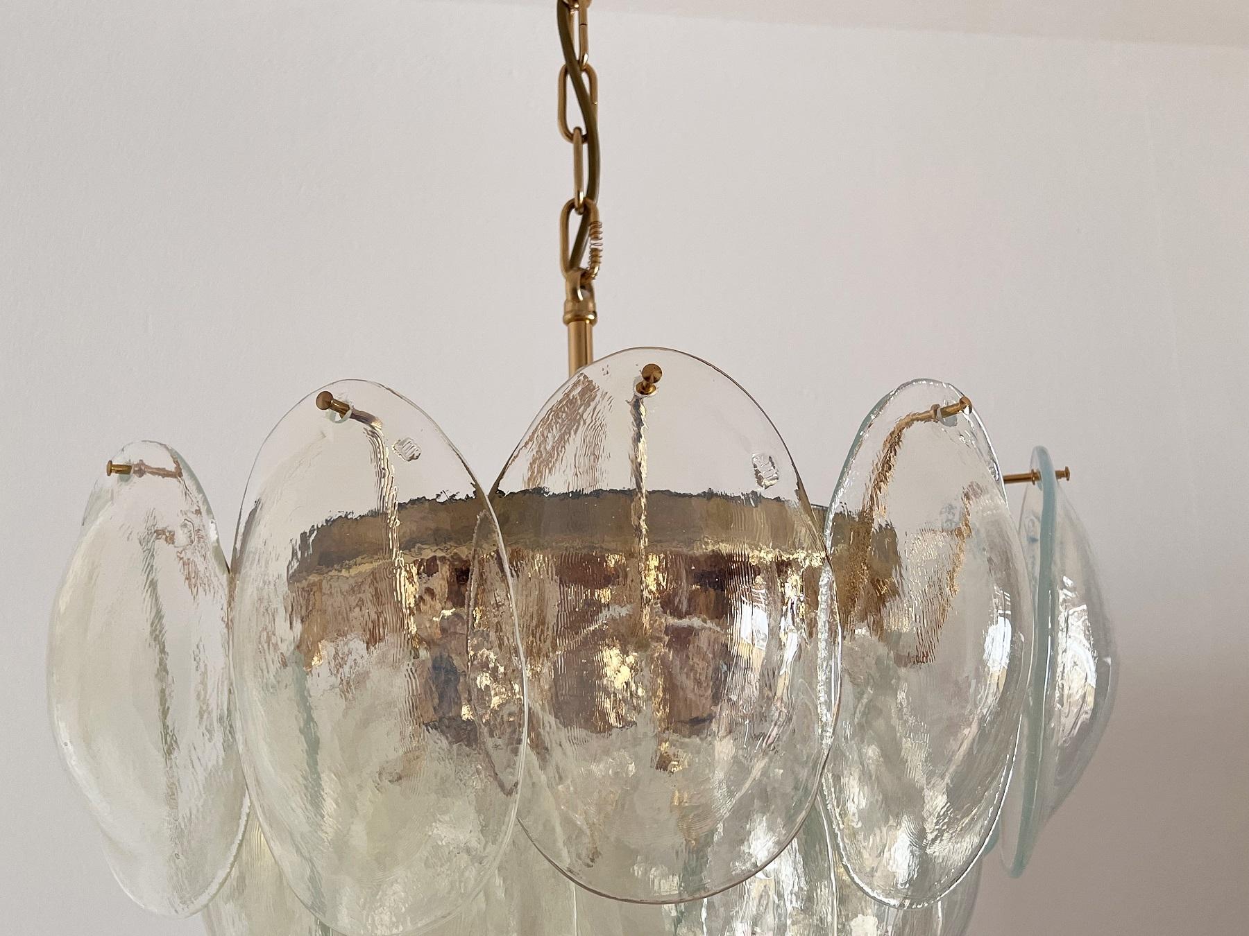 Italian Midcentury Handcrafted Murano Glass Flower Chandelier, La Murrina, 1970s 4