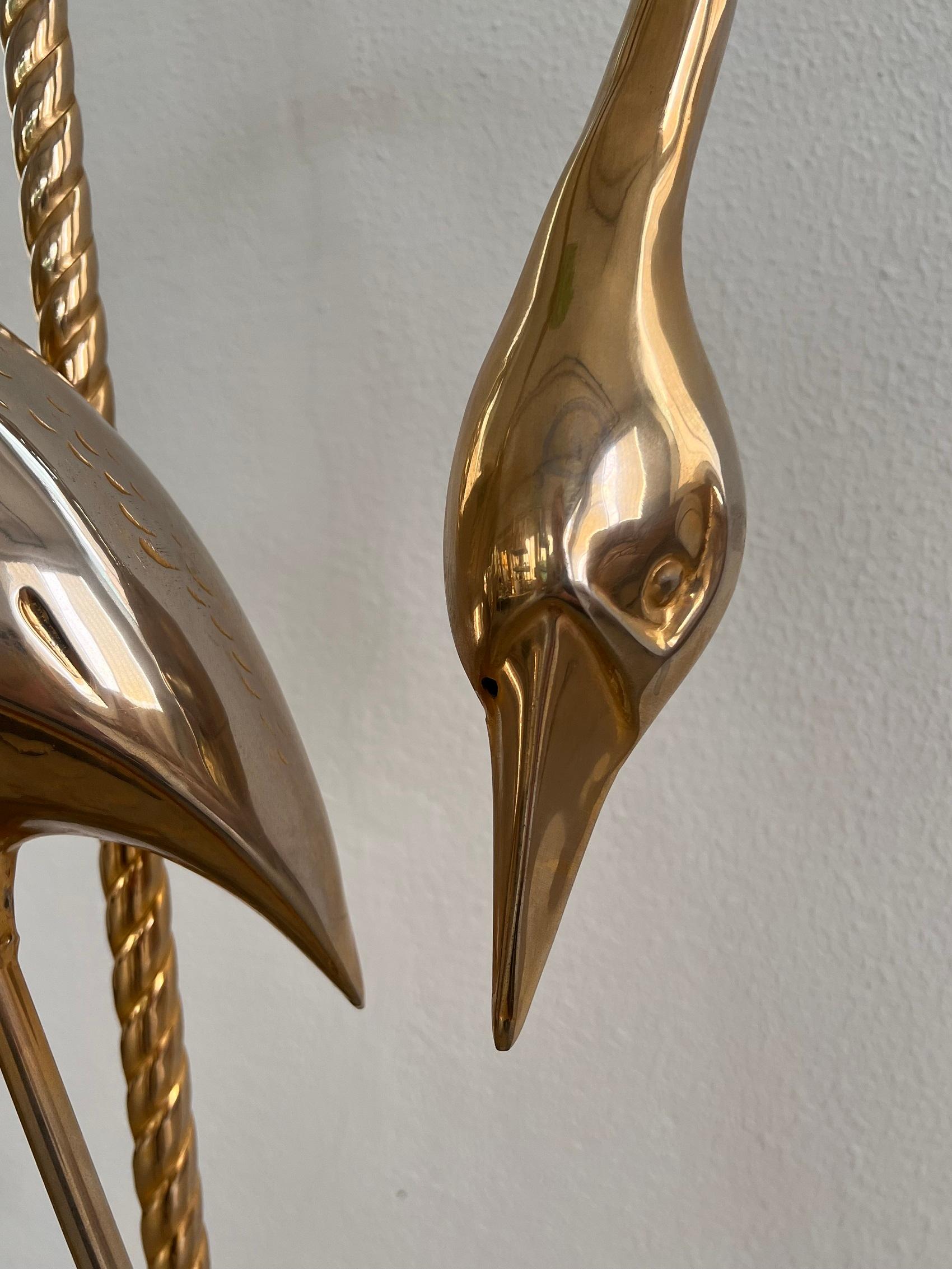 Italian Midcentury Heron Sculptured Floor Lamp with Murano Glass Sphere, 1970s 5