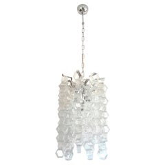 Italian Midcentury Hexagon Interconnected Murano Chandelier, 1970's