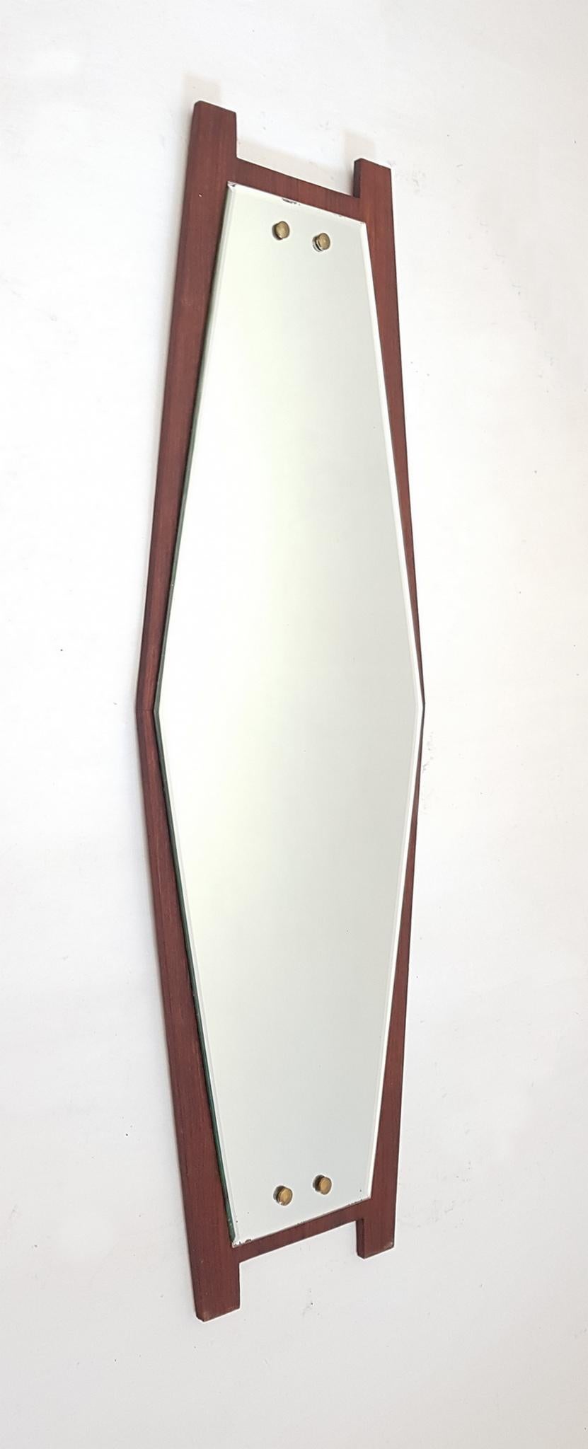 Mid-Century Modern Italian Midcentury Hexagon Mirror For Sale