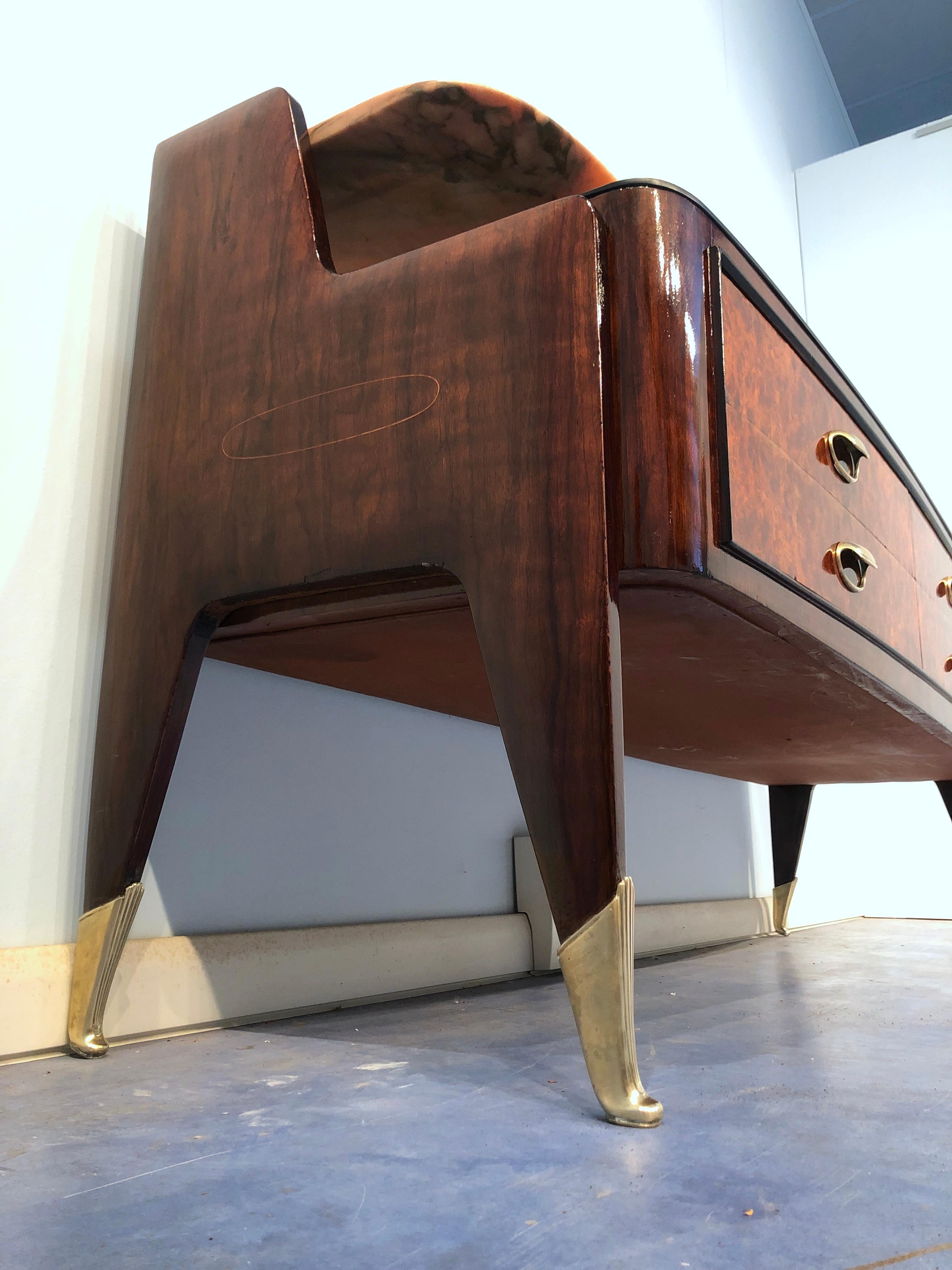 Italian Midcentury Consolle Sideboard by Vittorio Dassi, 1950s For Sale 4