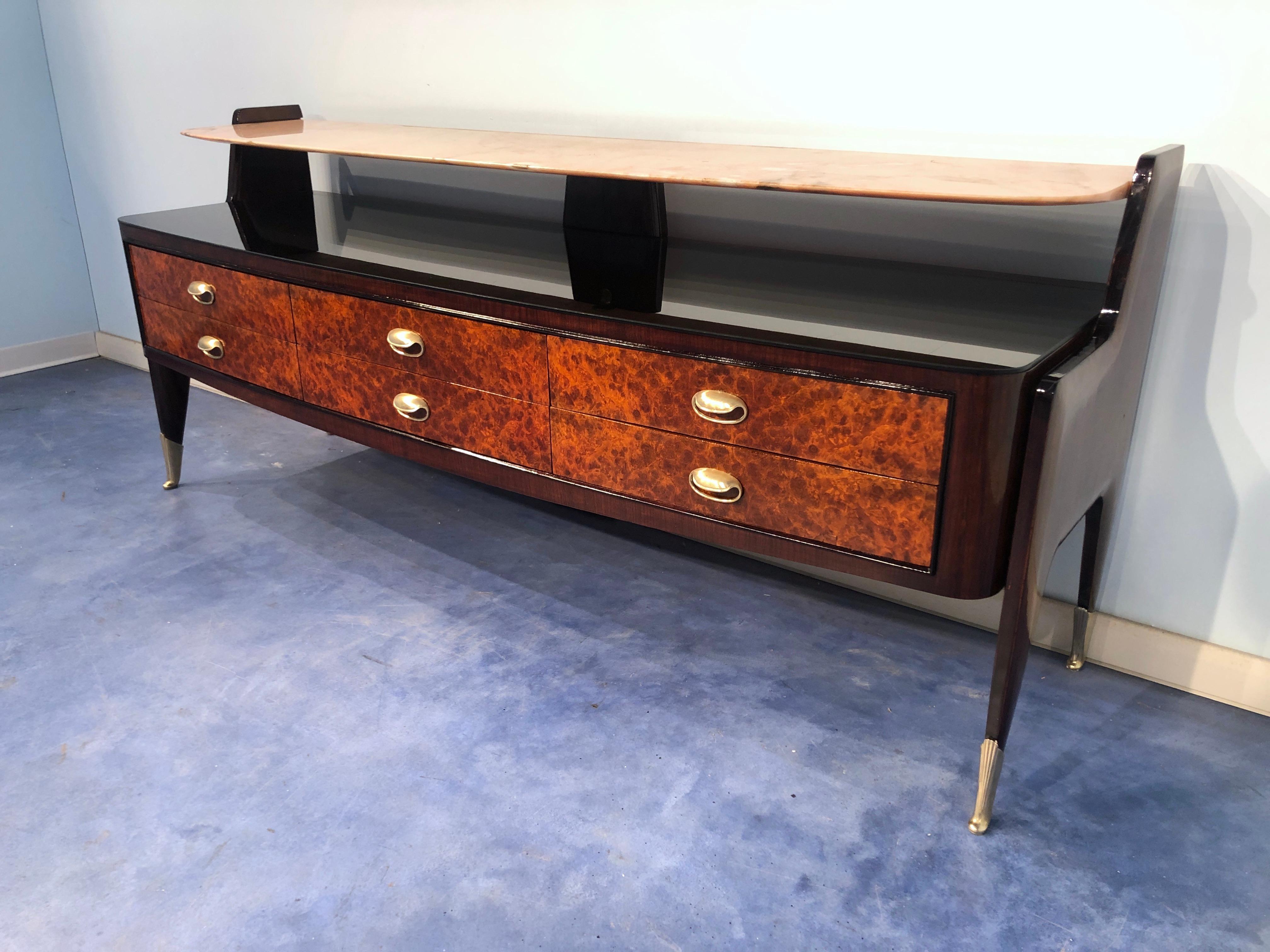 Italian Midcentury Consolle Sideboard by Vittorio Dassi, 1950s For Sale 11