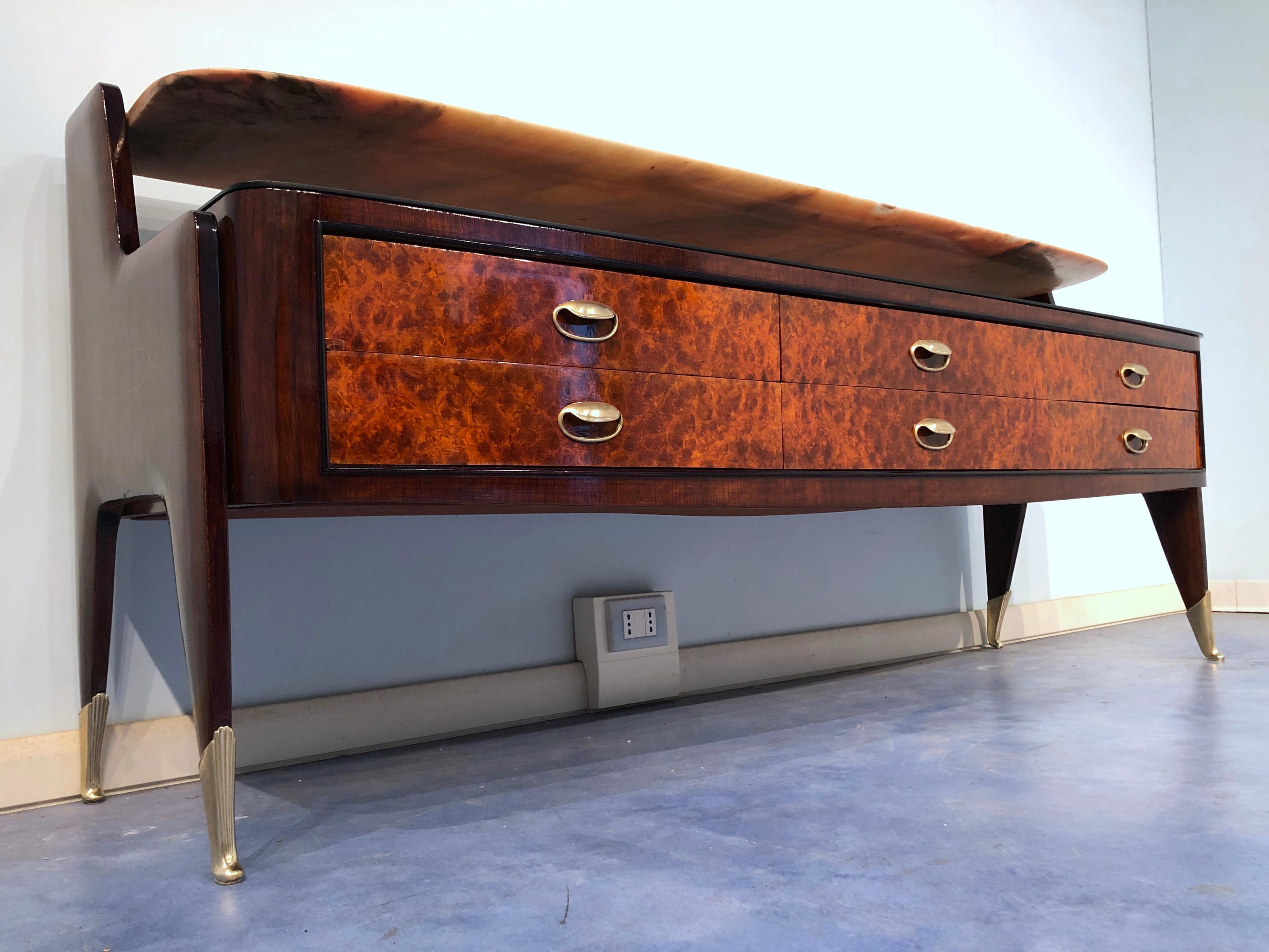 Italian Midcentury Consolle Sideboard by Vittorio Dassi, 1950s In Good Condition For Sale In Traversetolo, IT