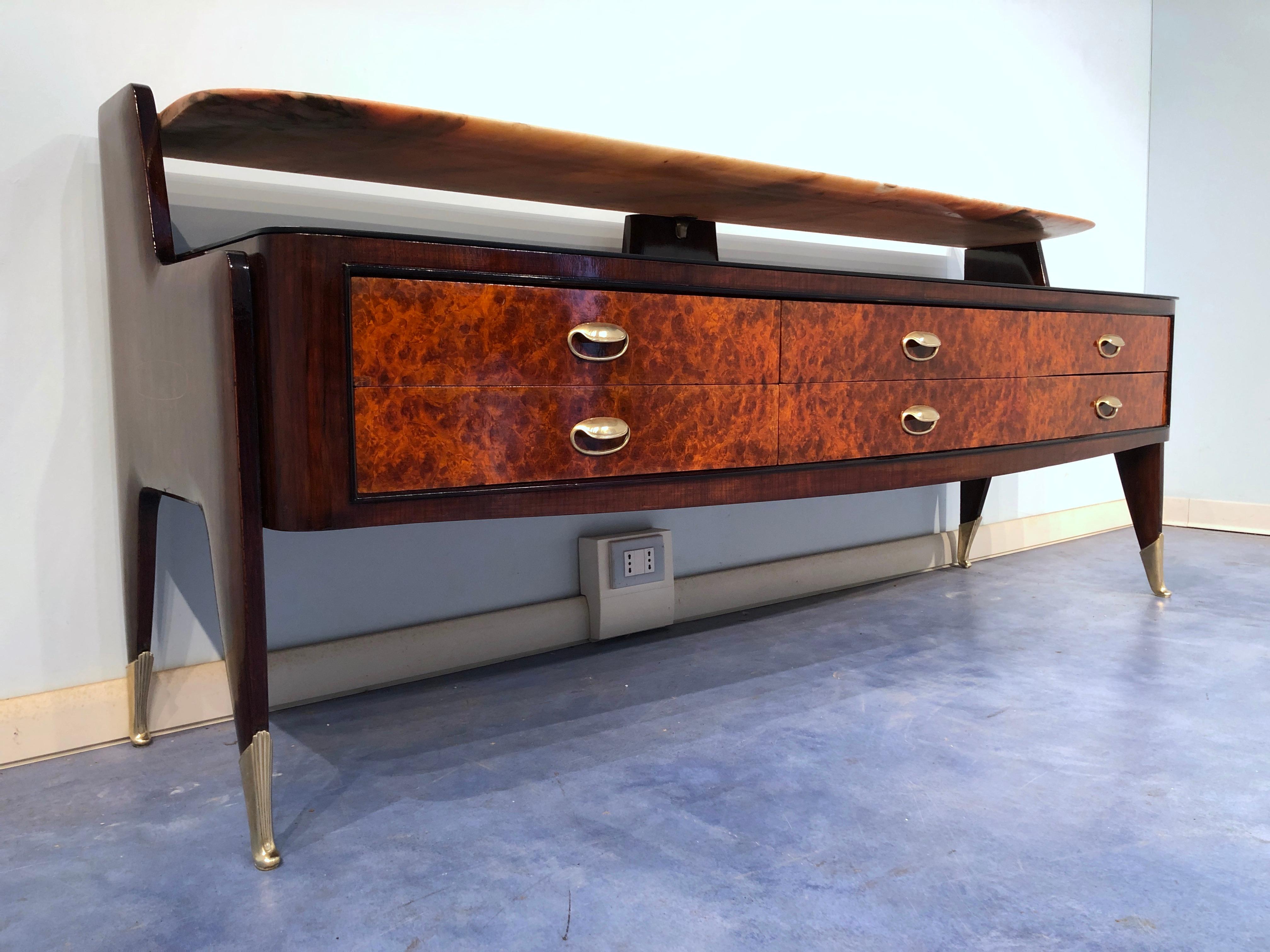 Mid-20th Century Italian Midcentury Consolle Sideboard by Vittorio Dassi, 1950s For Sale