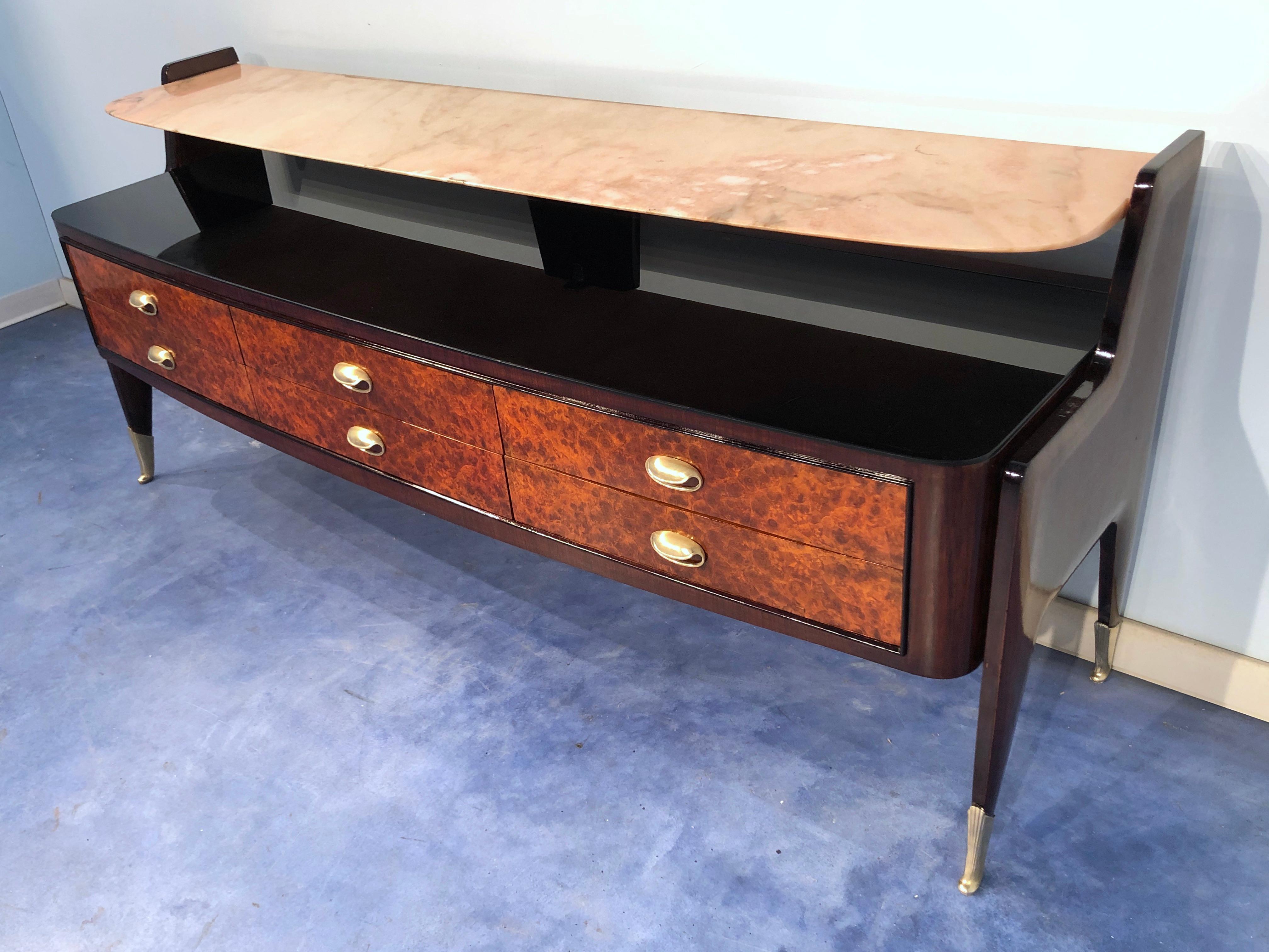 Italian Midcentury Consolle Sideboard by Vittorio Dassi, 1950s For Sale 2