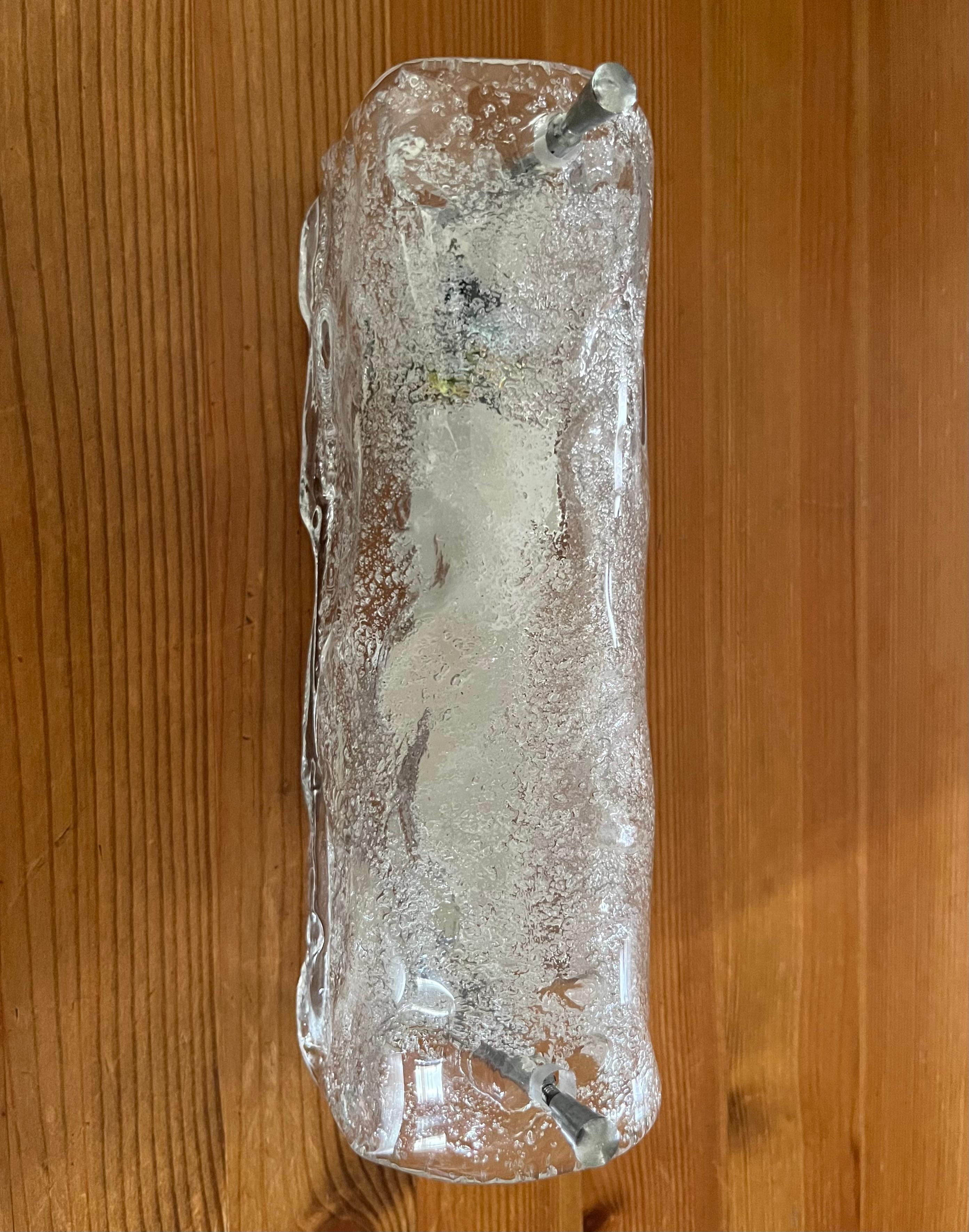 Scontrino da parete in vetro di Murano trasparente, anni '70 In condizioni buone in vendita a Badajoz, Badajoz