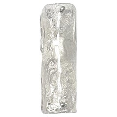 Italienischer Wandleuchter aus klarem Murano-Eisglas aus der Mitte des Jahrhunderts, 1970er Jahre