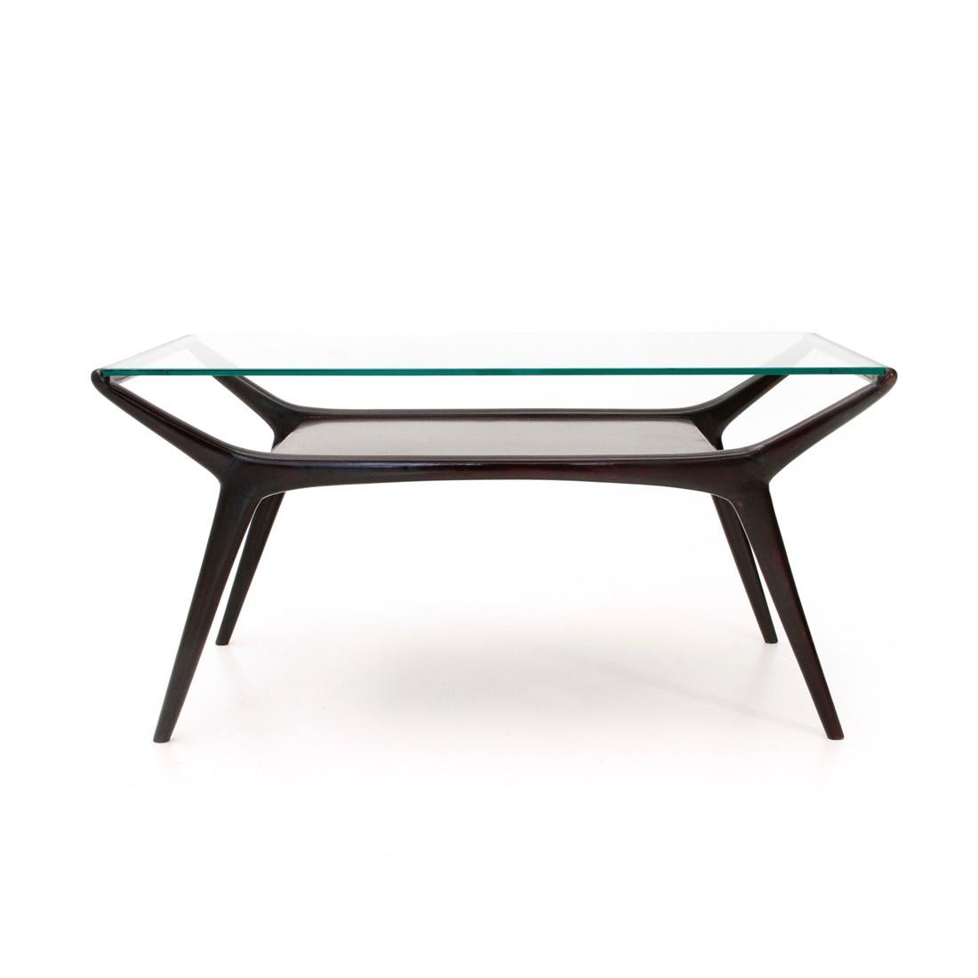 Italian Midcentury Lacquered Coffee Table, 1950s In Good Condition In Savona, IT