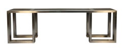 Italian Midcentury Lacquered Steel Bench