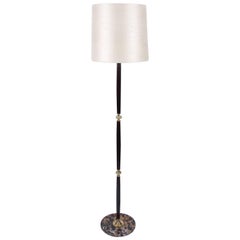 Italian Midcentury Lacquered Wood Floor Lamp