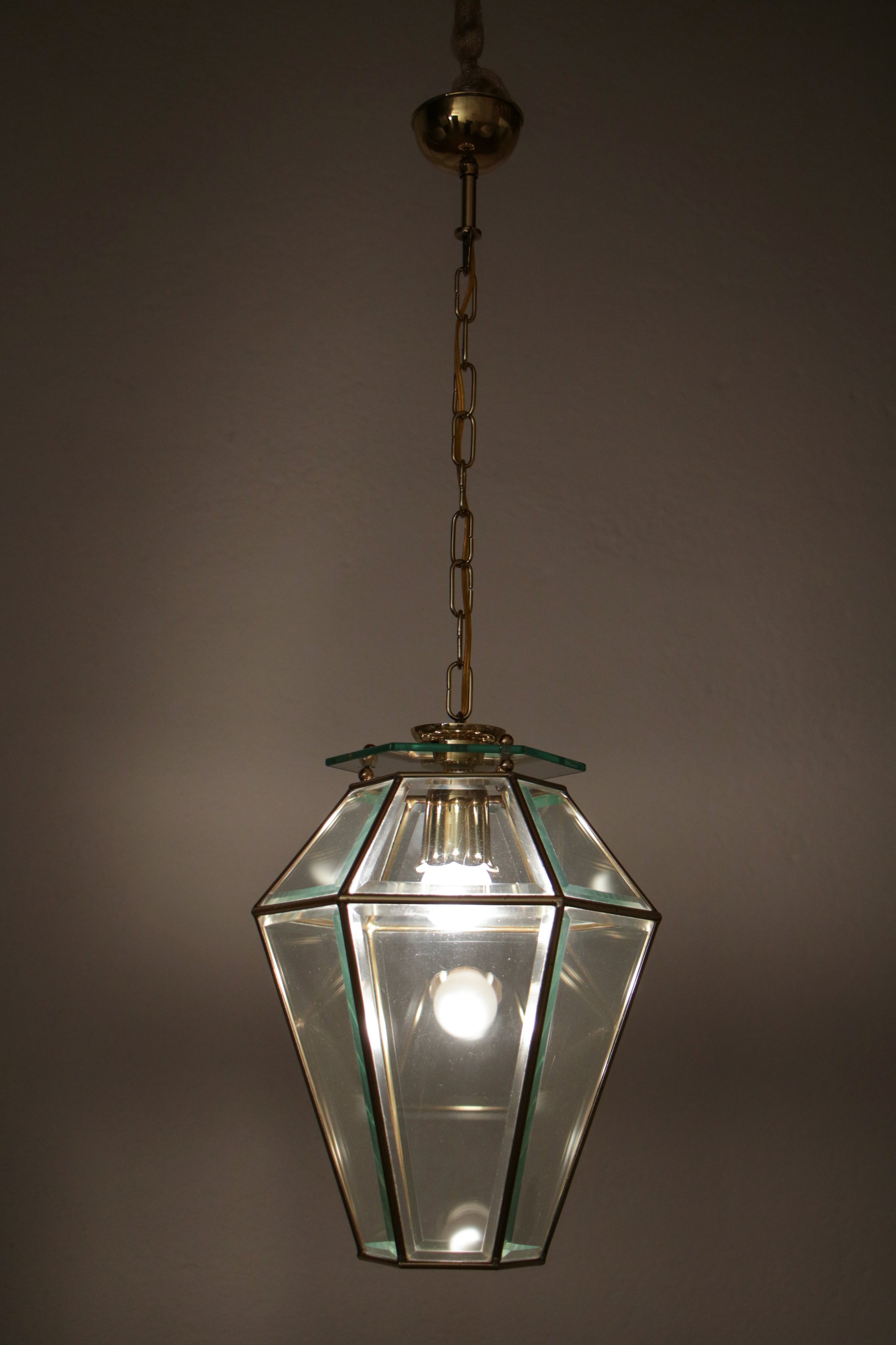 Lampe à suspension italienne du milieu du siècle dernier, style Adolf Loos, années 1950
