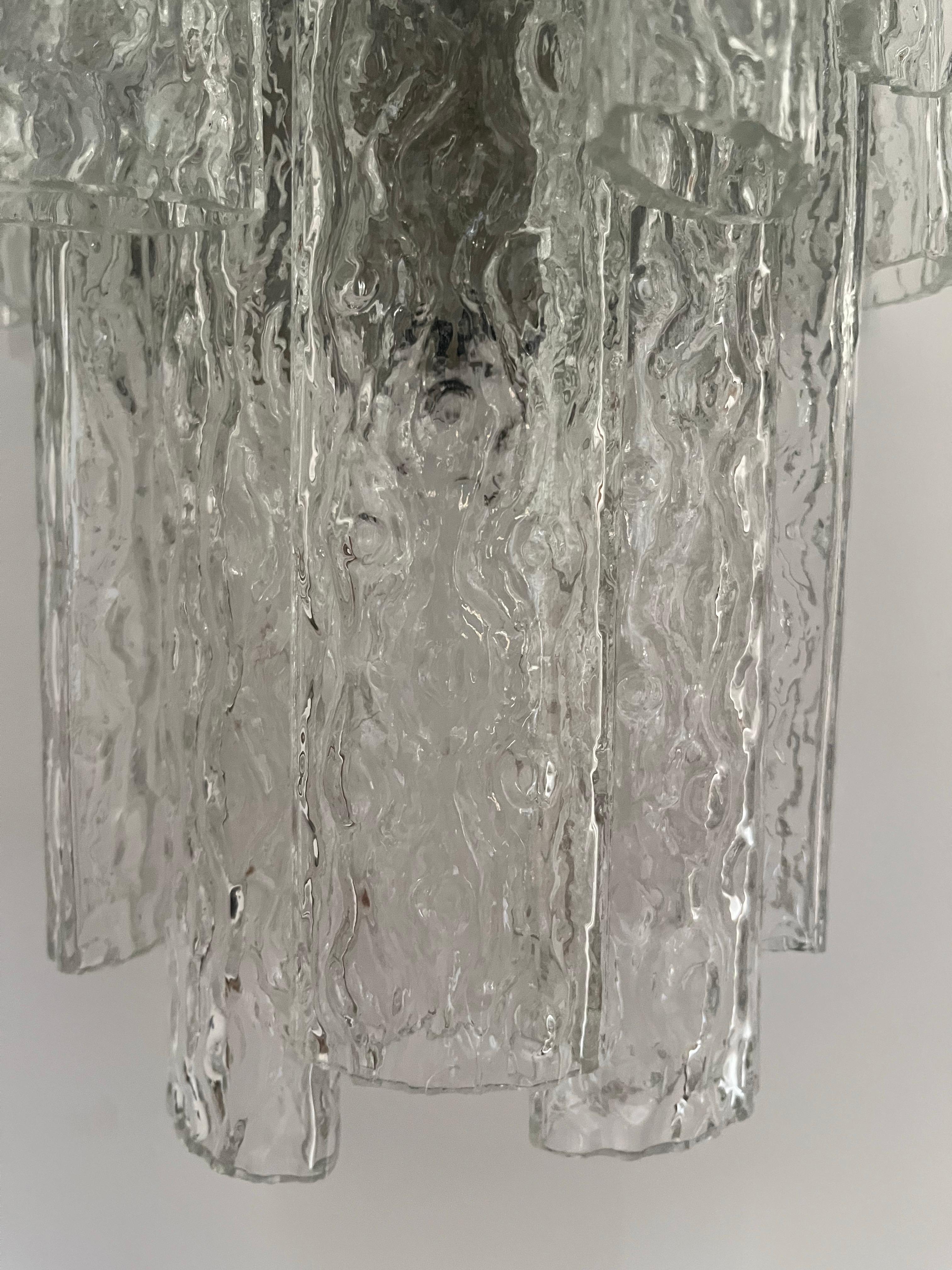 Late 20th Century Italian Midcentury Large Beauty Murano Wall Sconce by Venini, 1970s For Sale