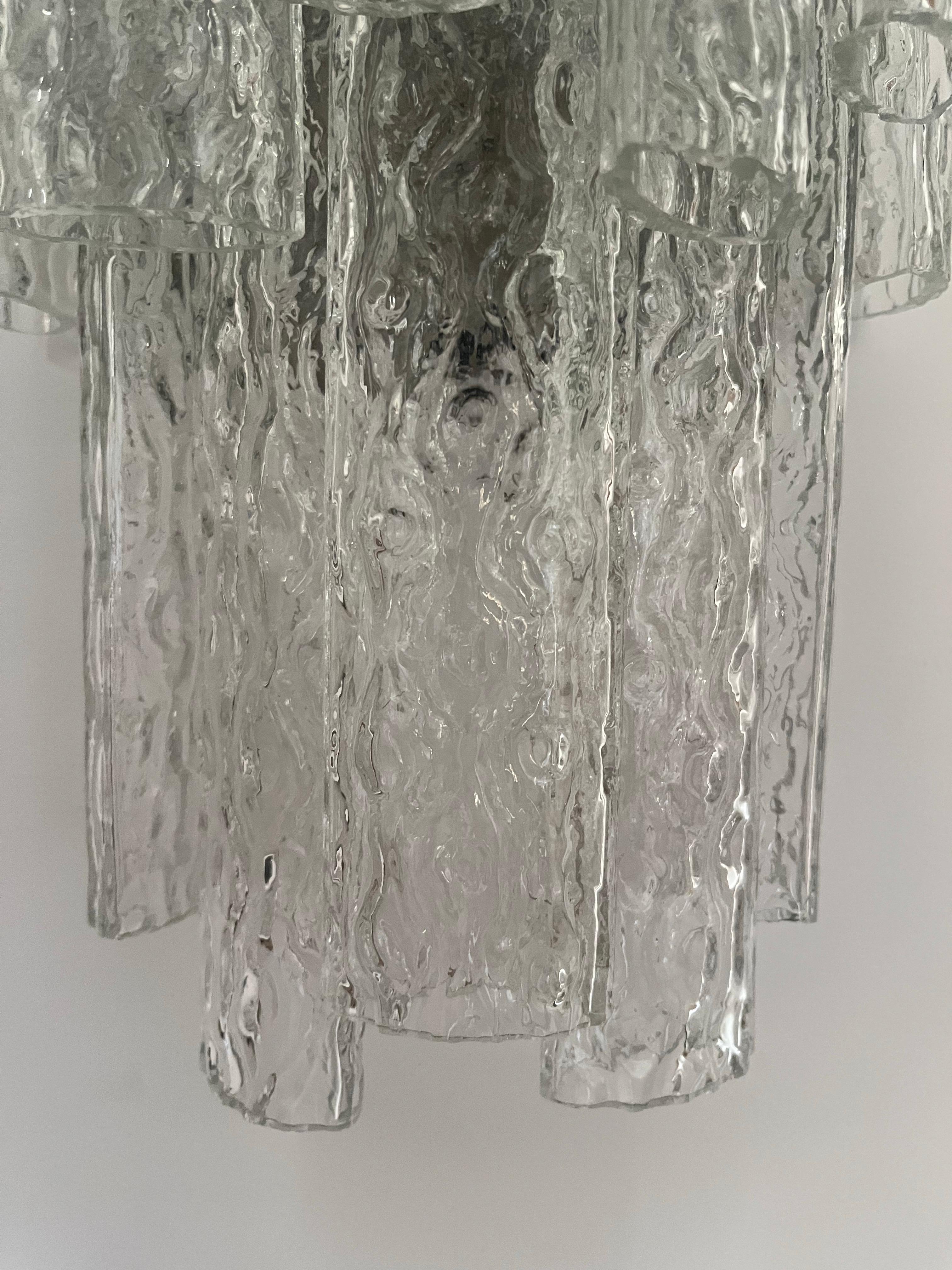 Italian Midcentury Large Beauty Murano Wall Sconce by Venini, 1970s For Sale 3