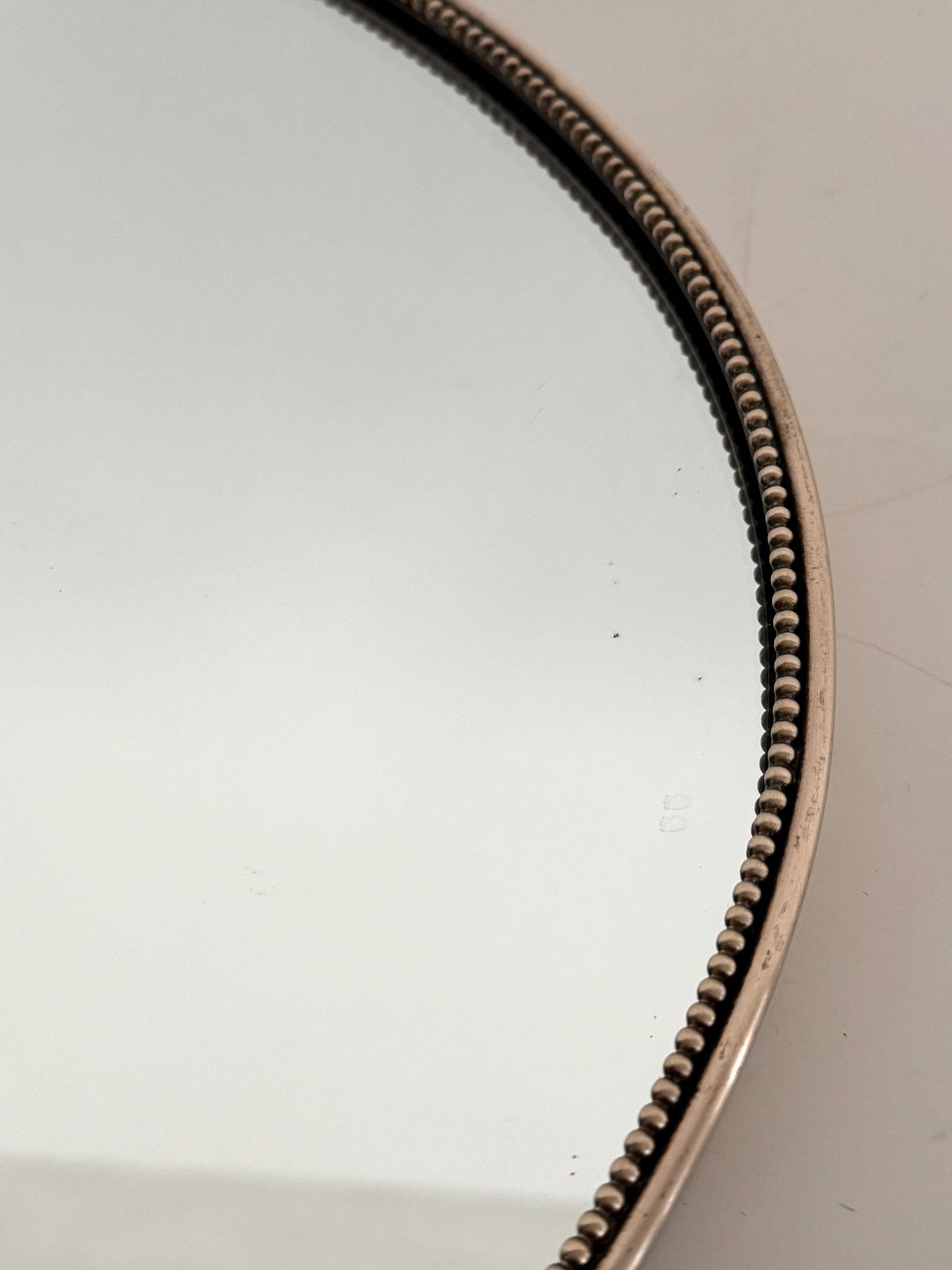 Italian Midcentury Large Vintage Wall Mirror with Brass Frame, 1970s 9