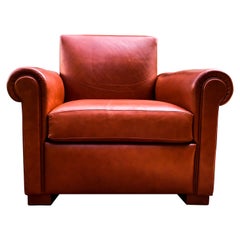 Italian Midcentury Leather Armchair in the style of Poltrona Frau, 1970s