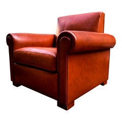 Vintage Italian Midcentury Leather Armchair in the style of Poltrona Frau, 1970s