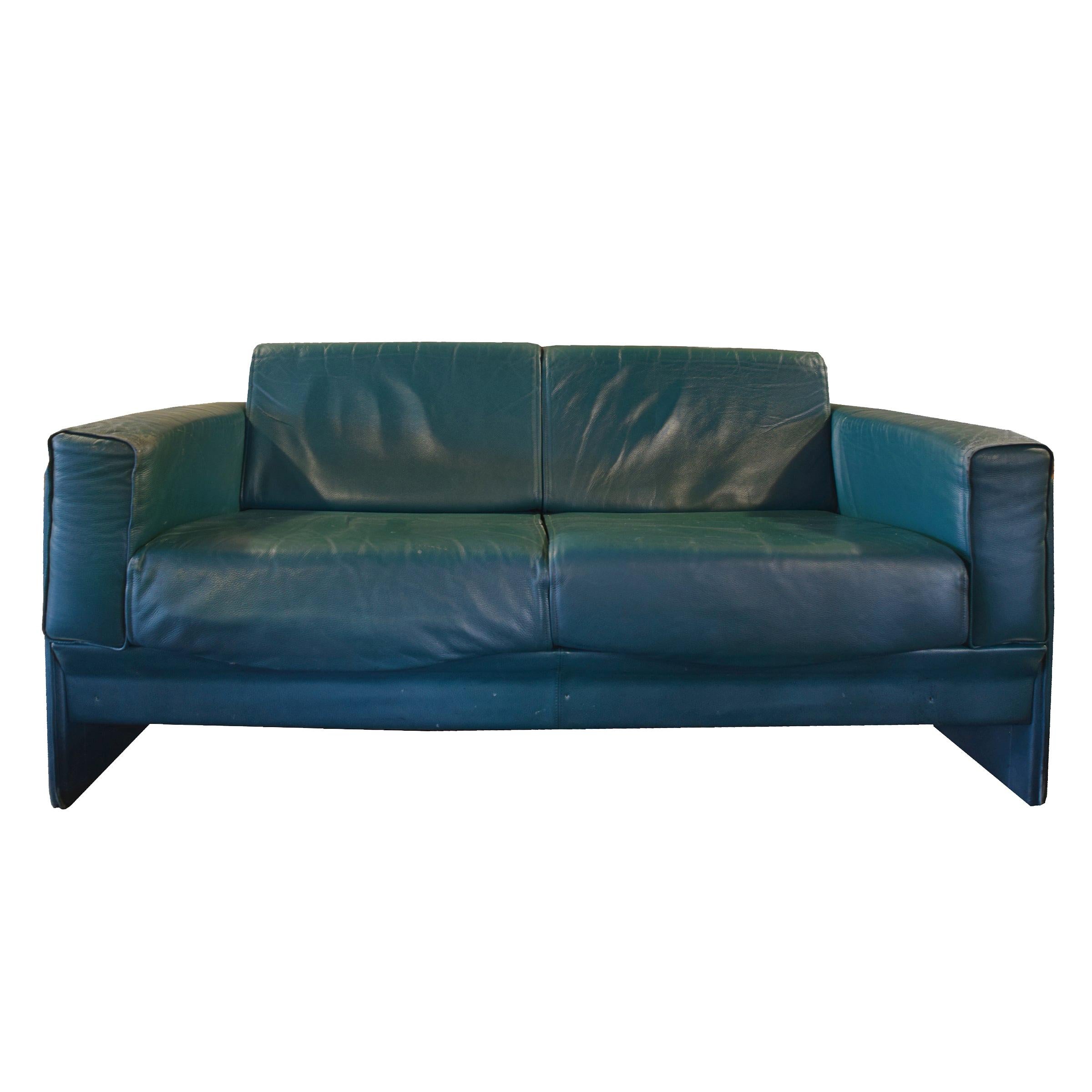 Italian Midcentury Leather Sofa