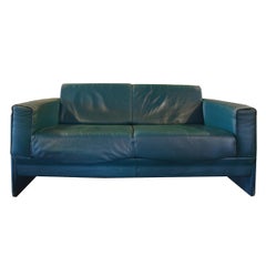 Vintage Italian Midcentury Leather Sofa