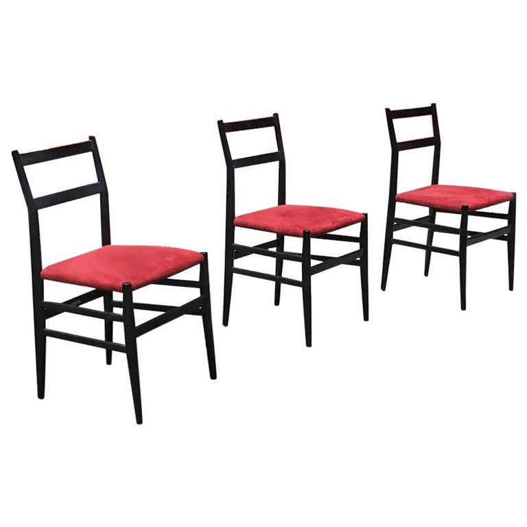 Italian Midcentury Leggera Chairs by Gio Ponti for Cassina, 1951 For Sale