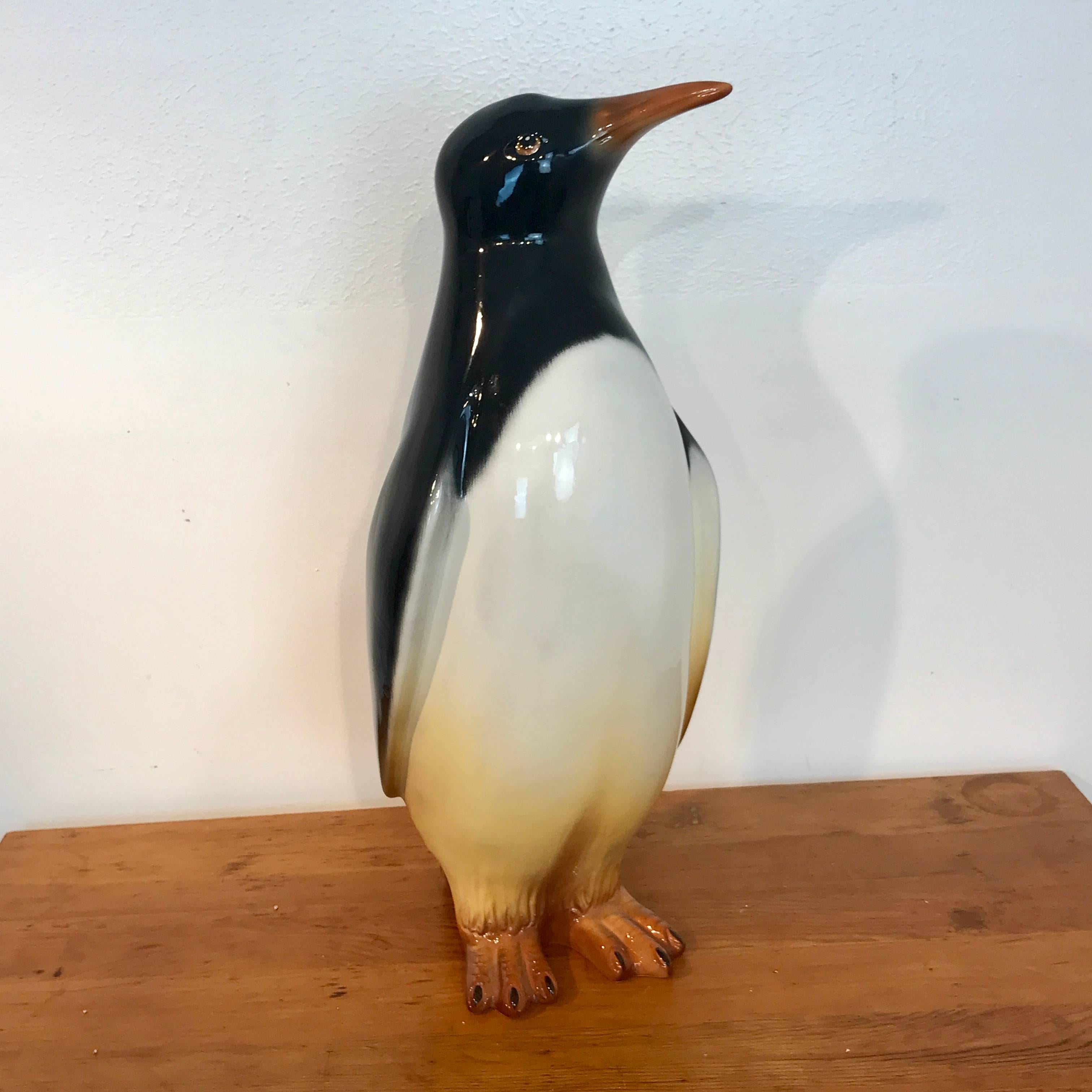 Italian Midcentury Lifesize Figure of a Penguin For Sale 4