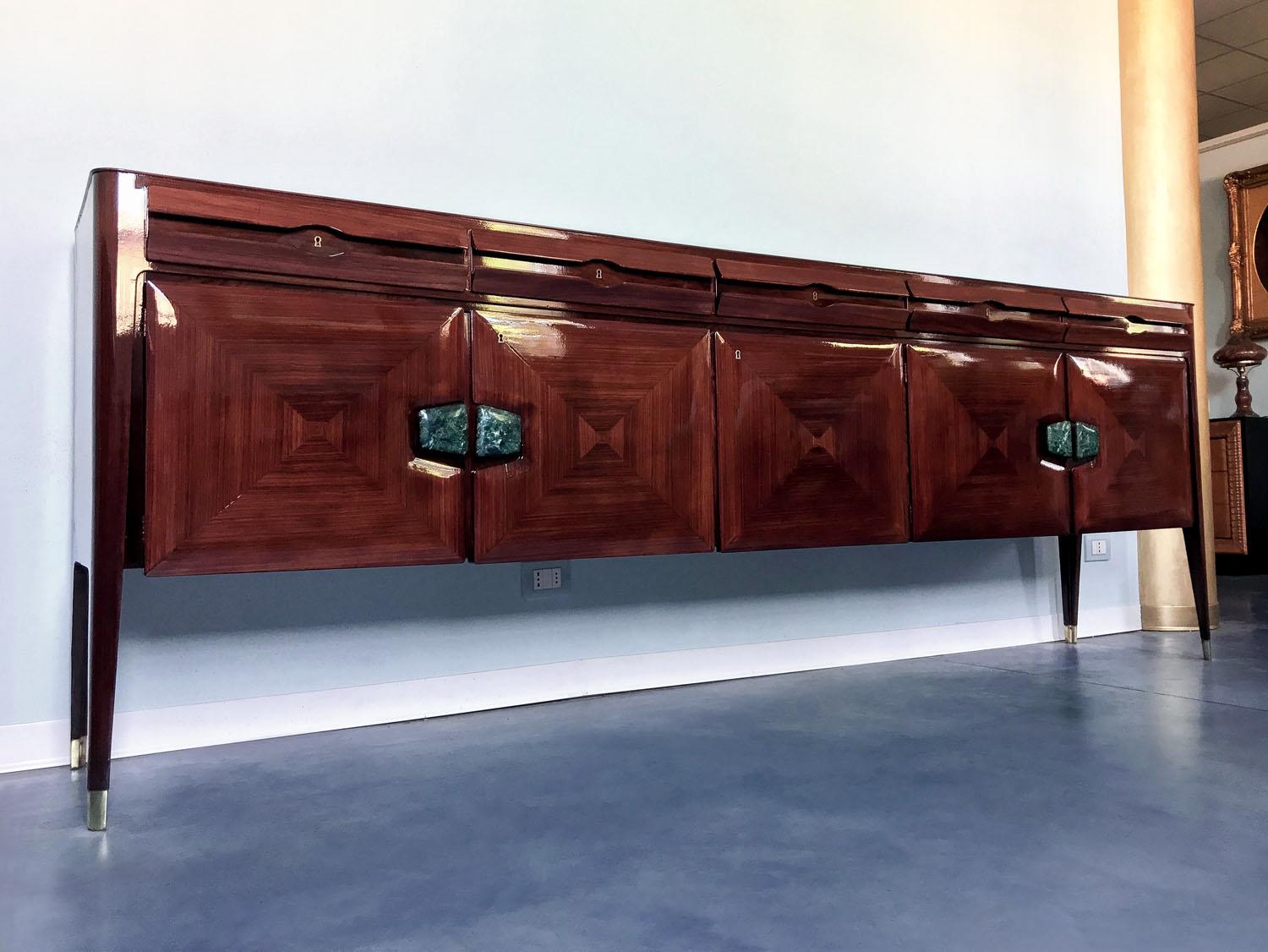 Italian Mid-Century Living Room, Sideboard and Dining Table, 1950s 4