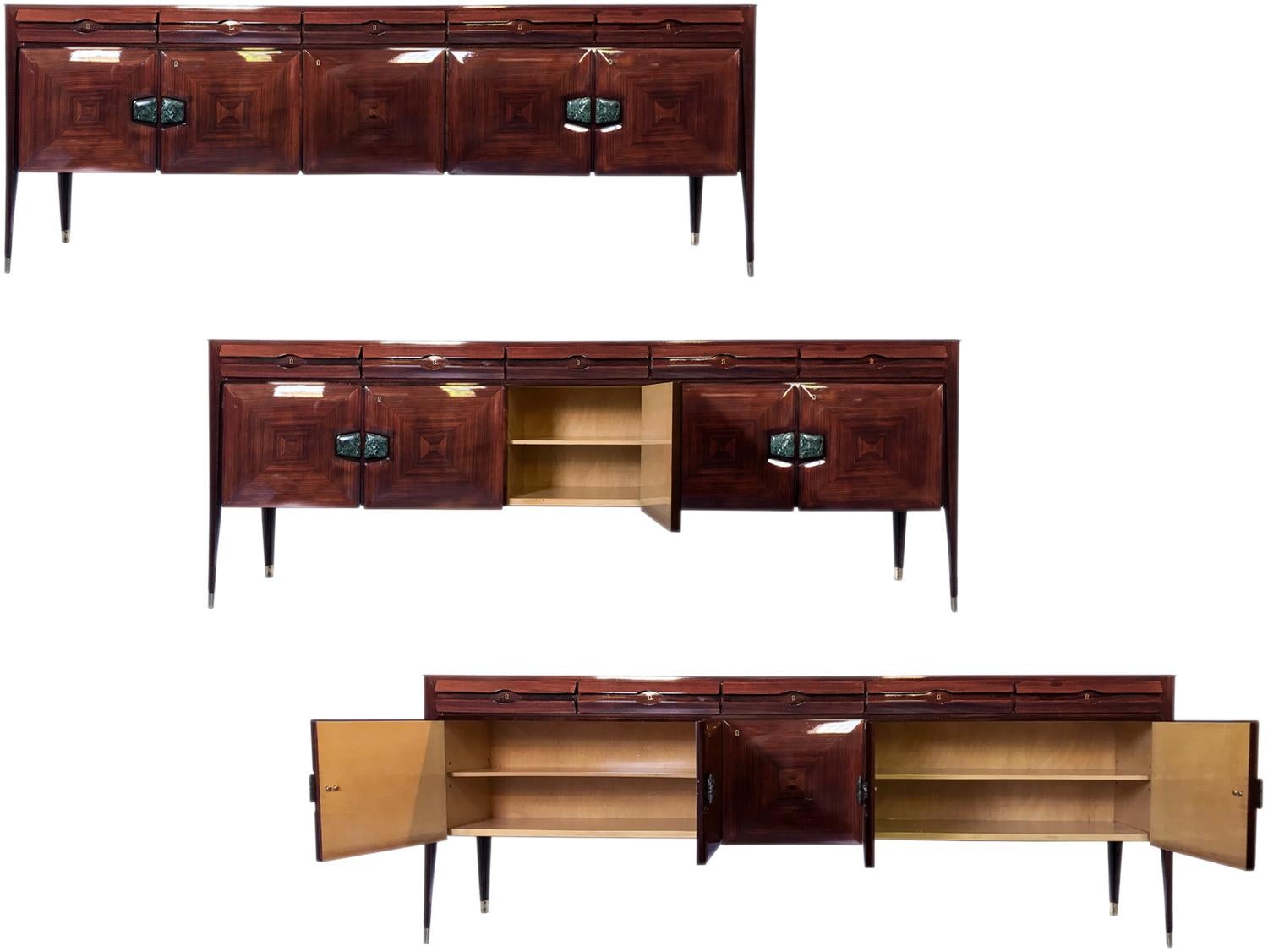 Italian Mid-Century Living Room, Sideboard and Dining Table, 1950s 14