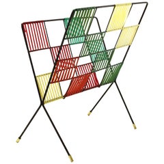 Vintage Italian midcentury magazine rack, 1950s