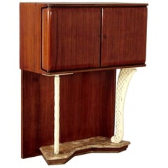 Italian Mid-Century Teakwood Bar Cabinet Vittorio Dassi style, 1950s