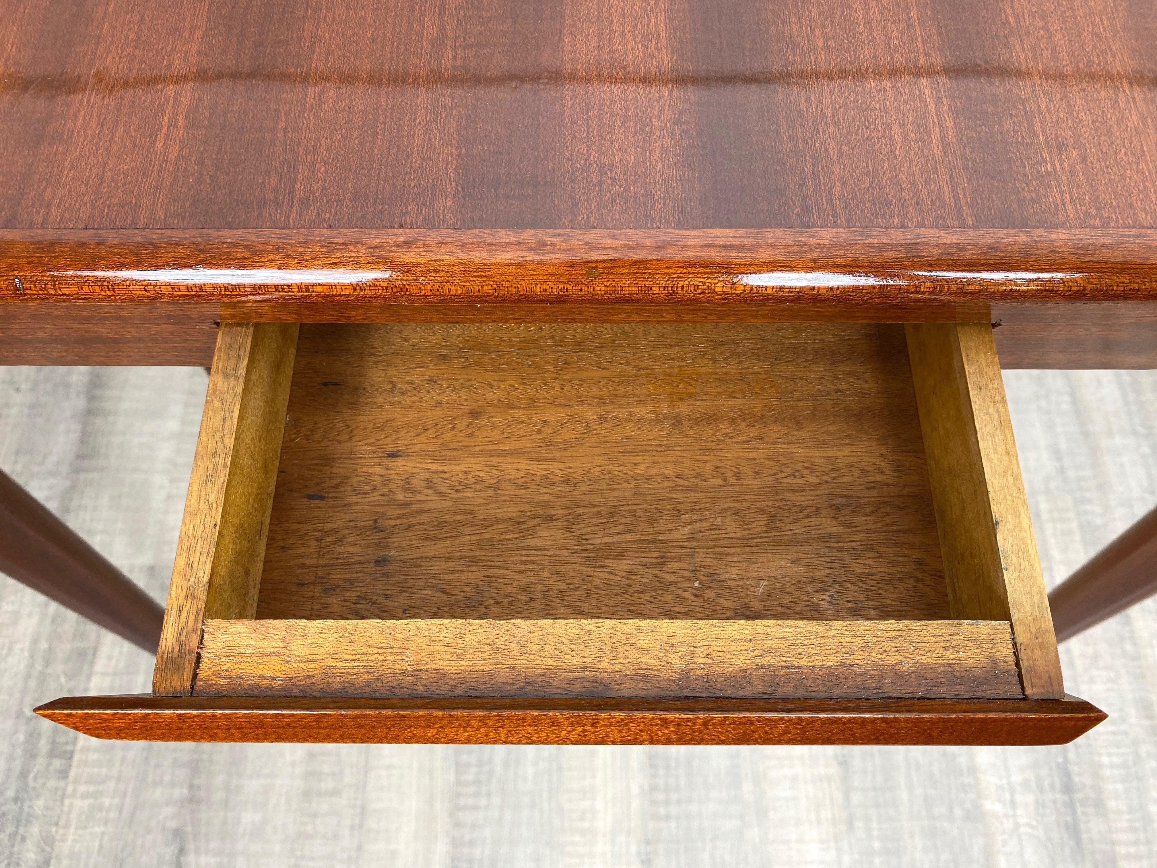 Italian Midcentury Mahogany Wood and Glass Console Table by Carlo de Carli 1950s For Sale 9