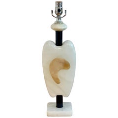 Lampe sculpture Ameba en marbre italienne du milieu du siècle