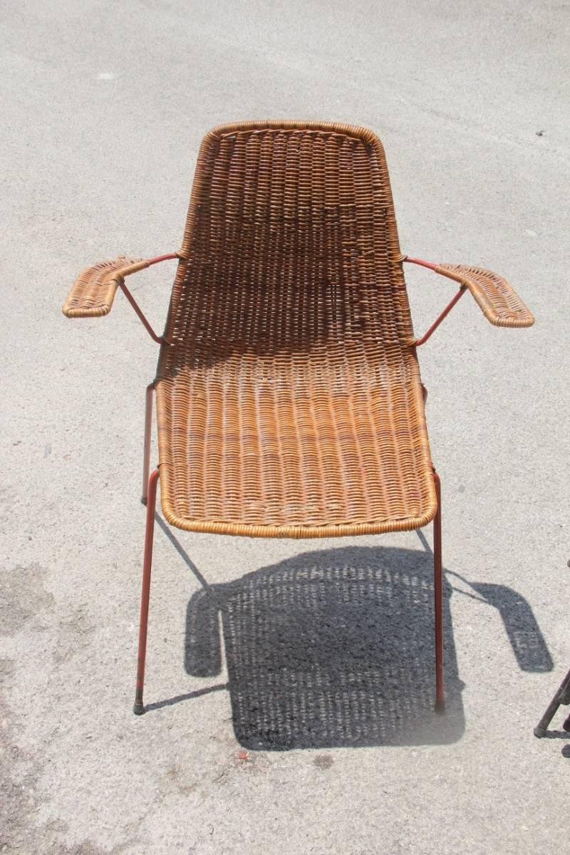 Italian midcentury design chairs Campo & Graffi for Home, 1950.
Measures: Six chairs height cm.70, width cm.50, depth cm.55, sitting height cm.48.