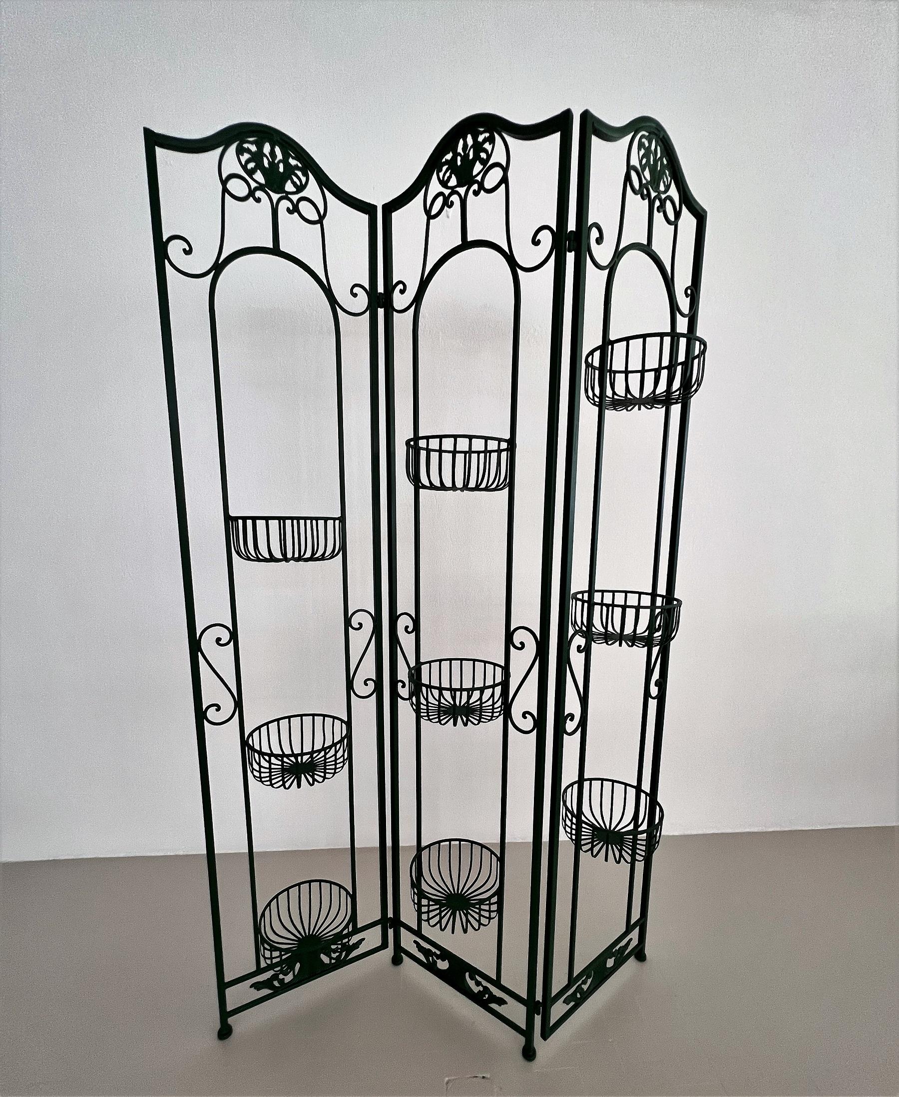 Italian Mid-Century Metal Plant Stand or Room Divider for Nine Plants, 1980s 3