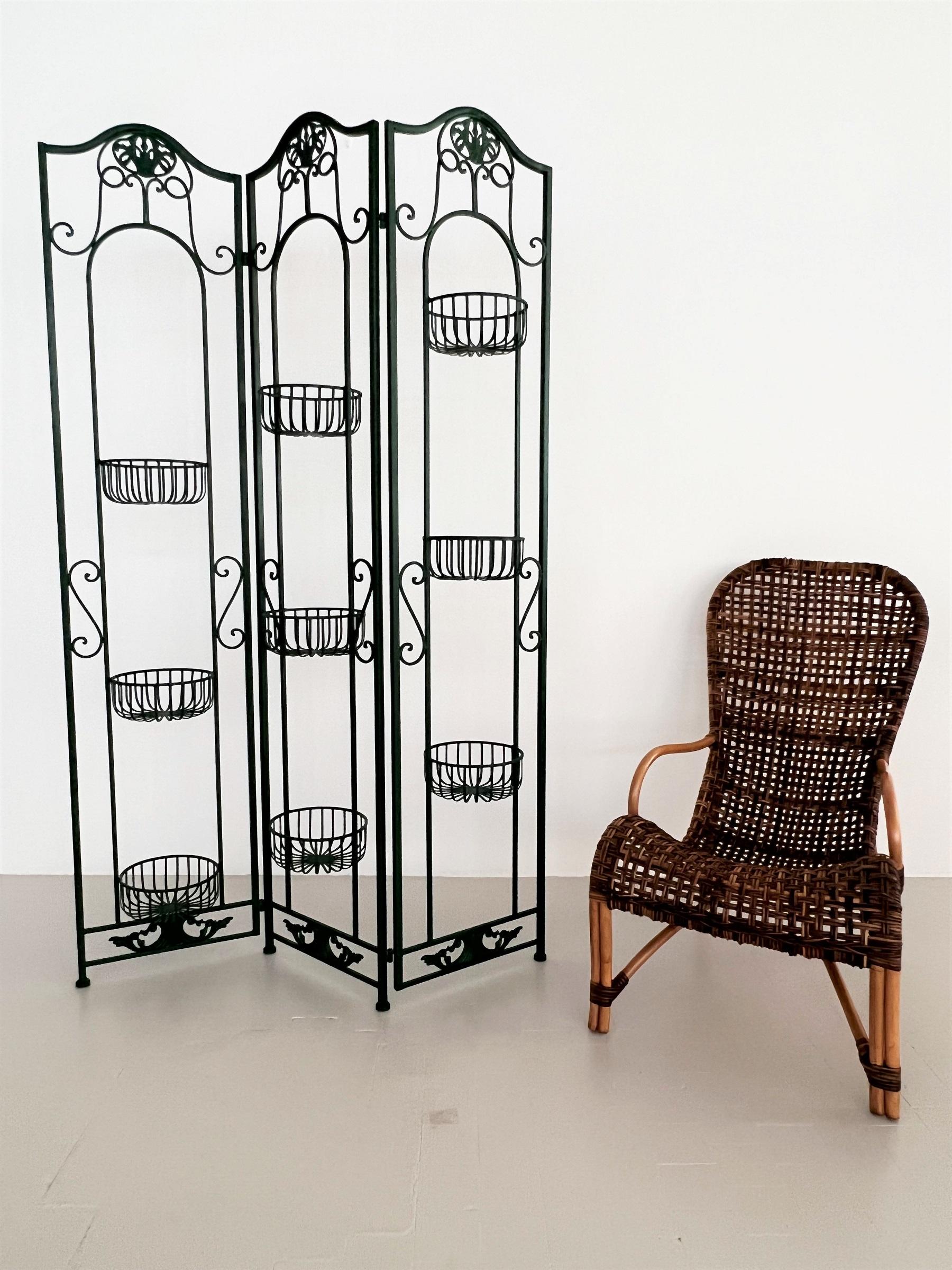 Italian Mid-Century Metal Plant Stand or Room Divider for Nine Plants, 1980s 4
