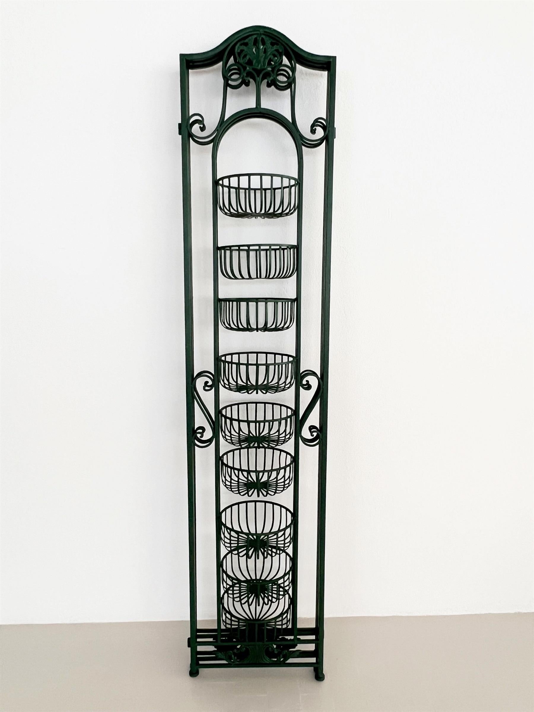 Italian Mid-Century Metal Plant Stand or Room Divider for Nine Plants, 1980s 6