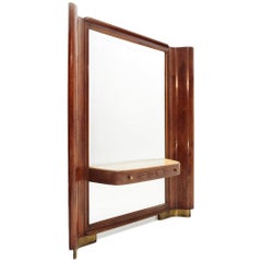 Italian Midcentury Mirror with Console, 1940s