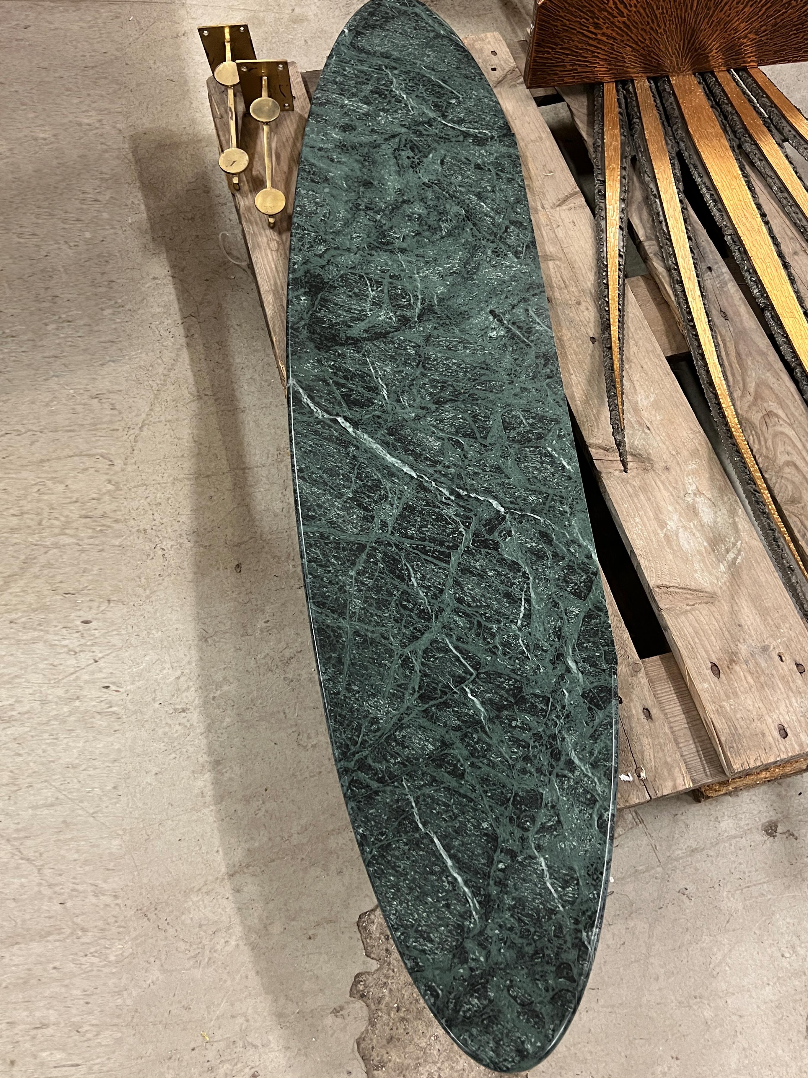 Italienische Konsole aus Marmor Verde Guatemala aus der Jahrhundertmitte, 1970er Jahre im Zustand „Gut“ im Angebot in Reggio Emilia, IT