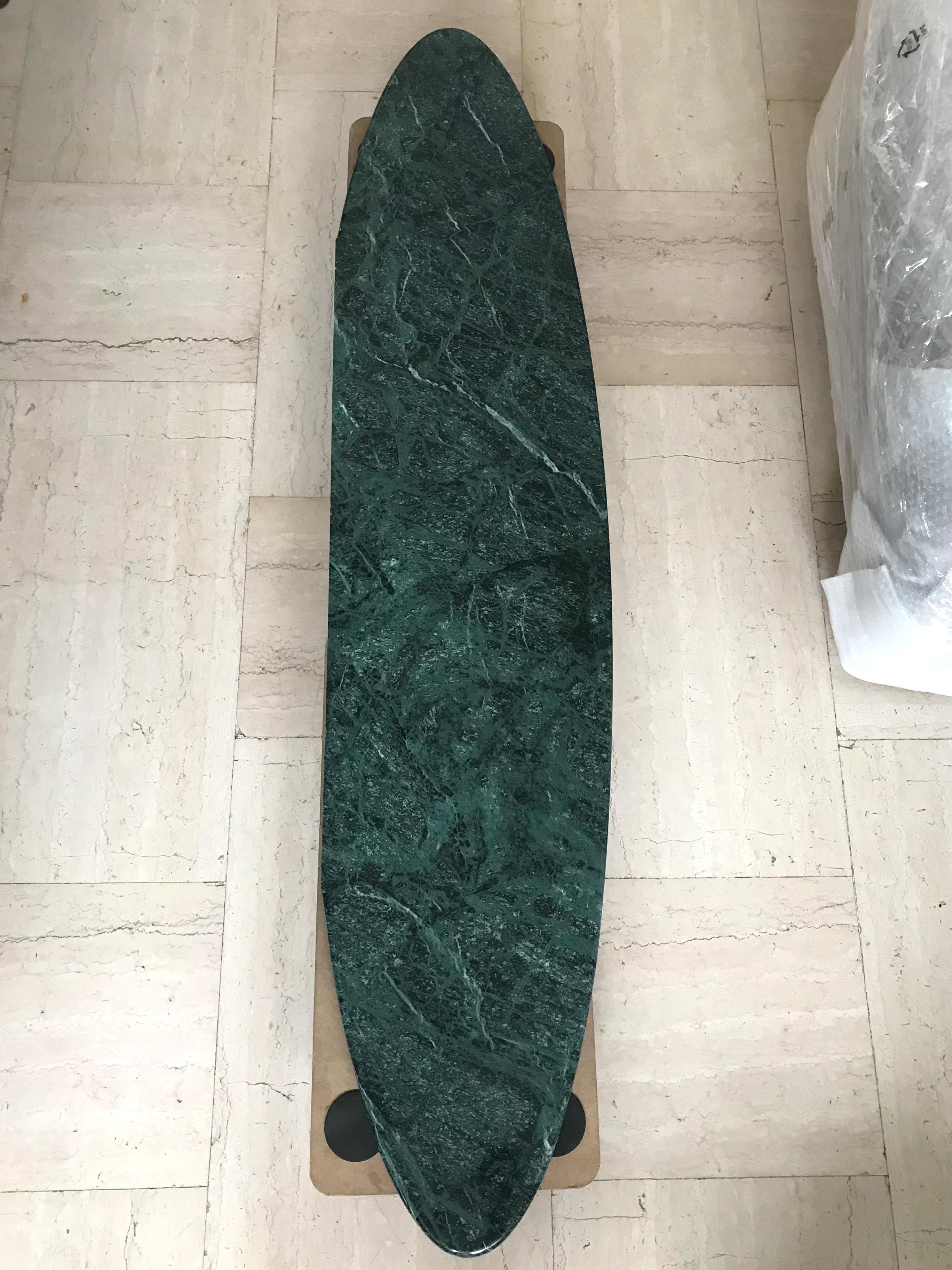 Italienische Konsole aus Marmor Verde Guatemala aus der Jahrhundertmitte, 1970er Jahre im Angebot 1