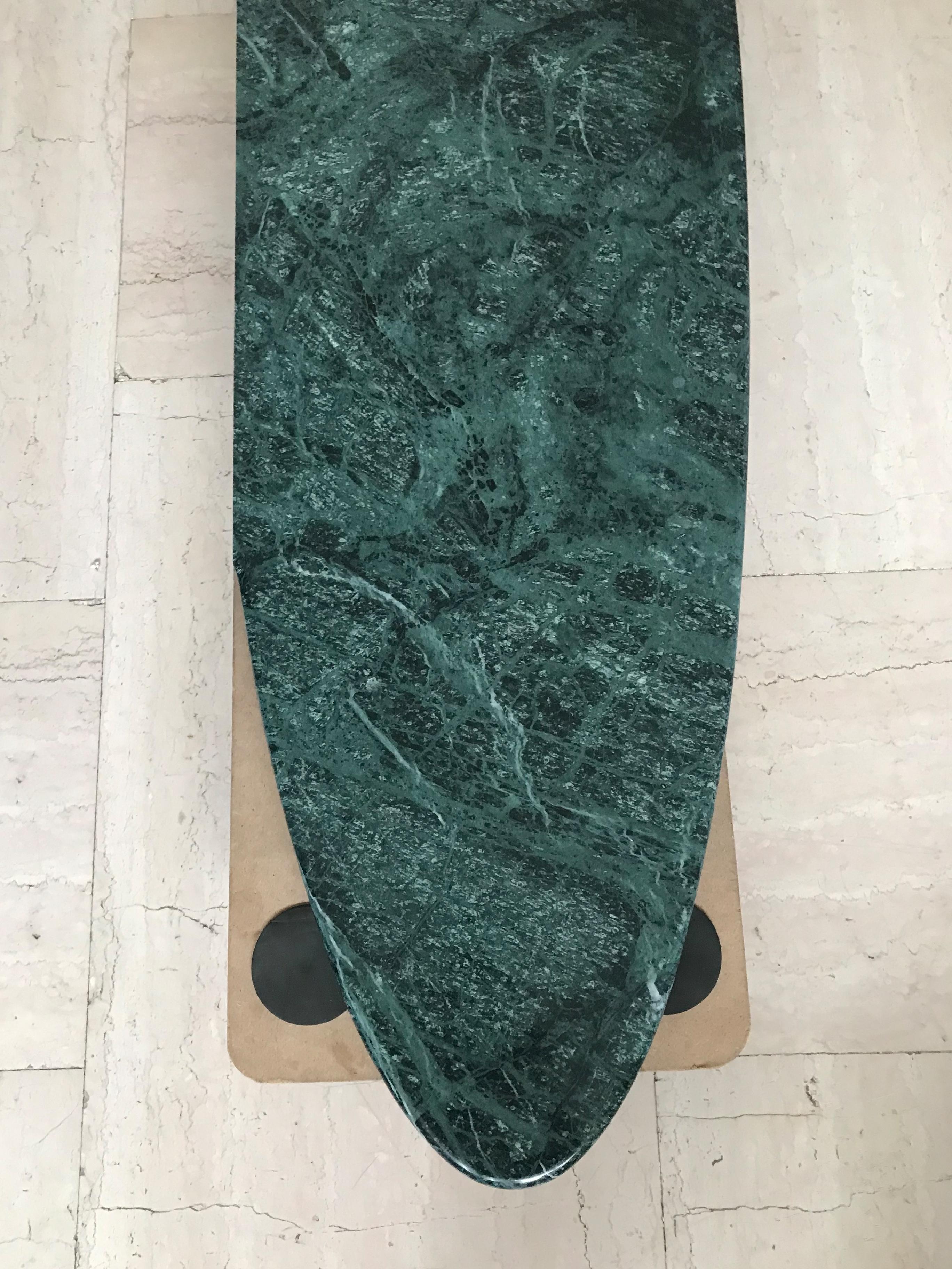 Italienische Konsole aus Marmor Verde Guatemala aus der Jahrhundertmitte, 1970er Jahre im Angebot 2