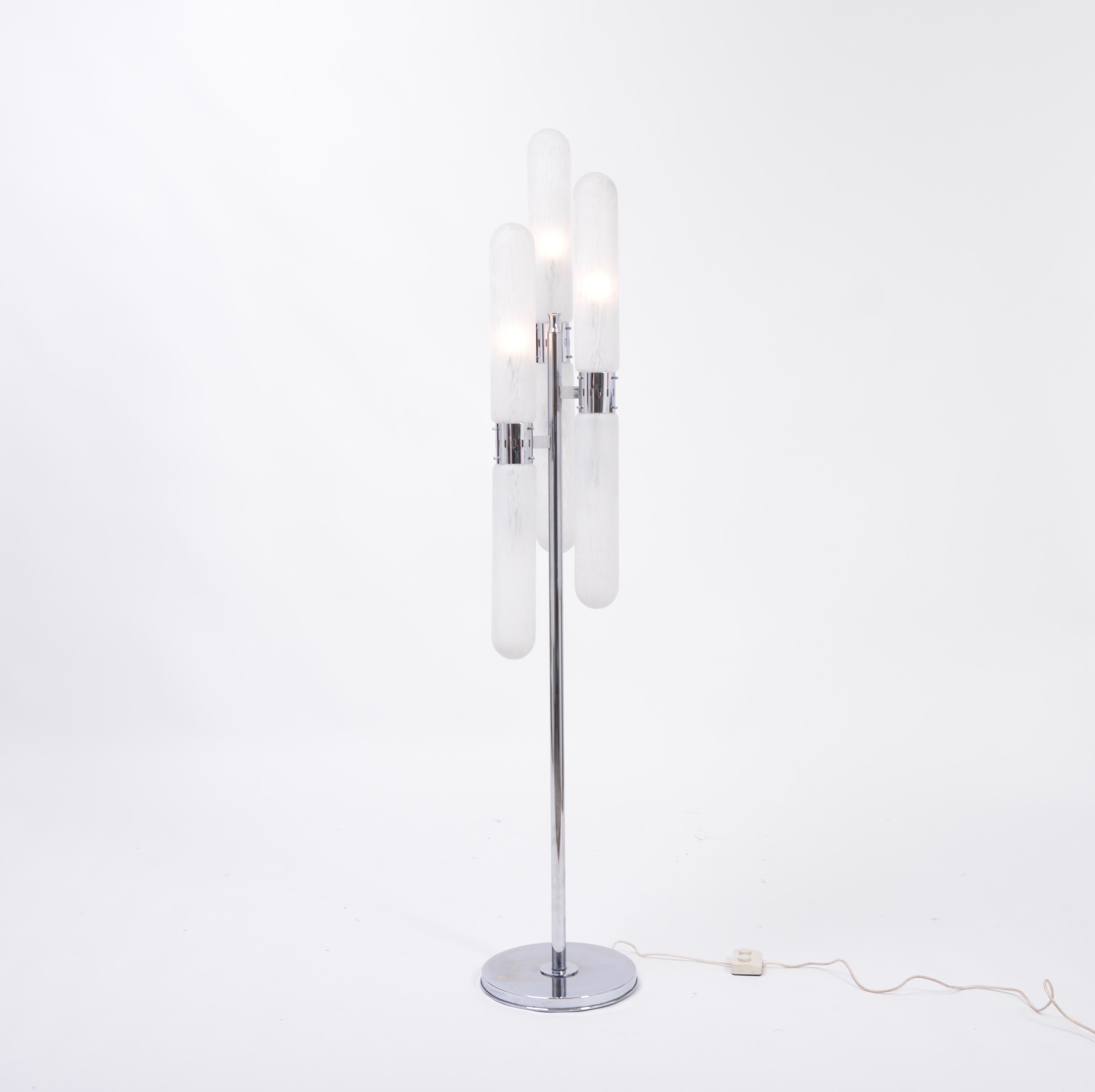 20th Century Italian Mid-Century Modern Murano Glass Floor Lamp by Aldo Nason for Mazzega For Sale