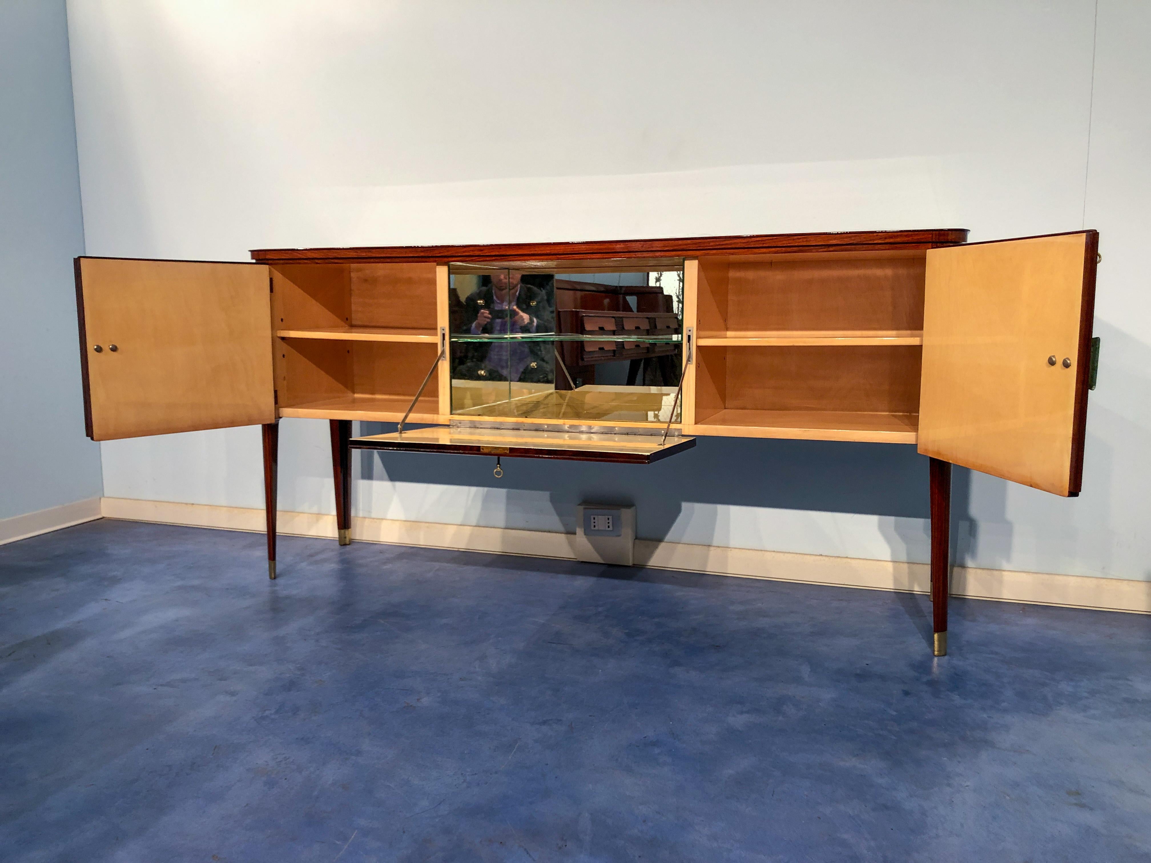 Italian Mid-Century Modern Rosewood Sideboard by Vittorio & Plinio Dassi, 1950s 12