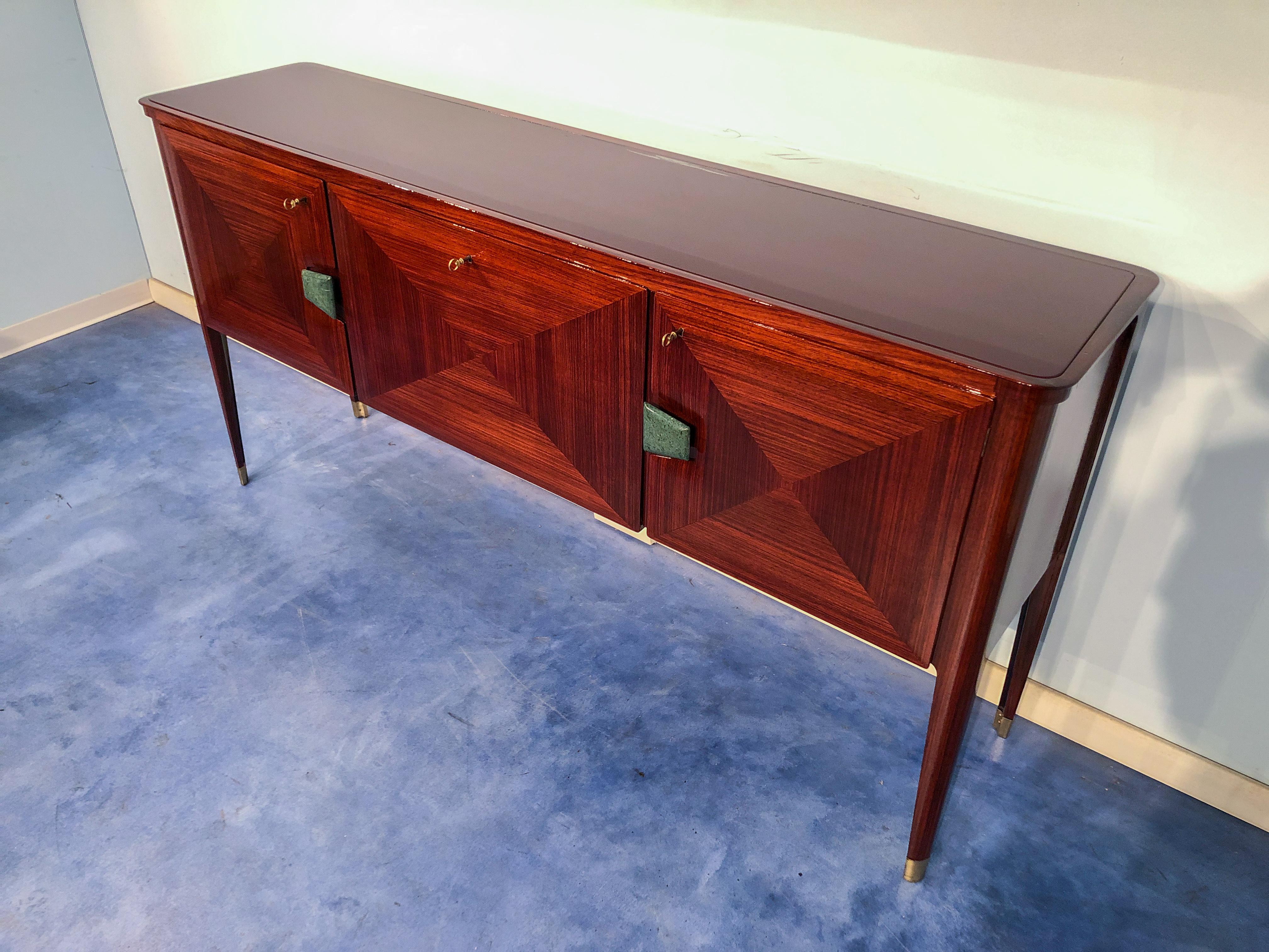 Mid-20th Century Italian Mid-Century Modern Rosewood Sideboard by Vittorio & Plinio Dassi, 1950s