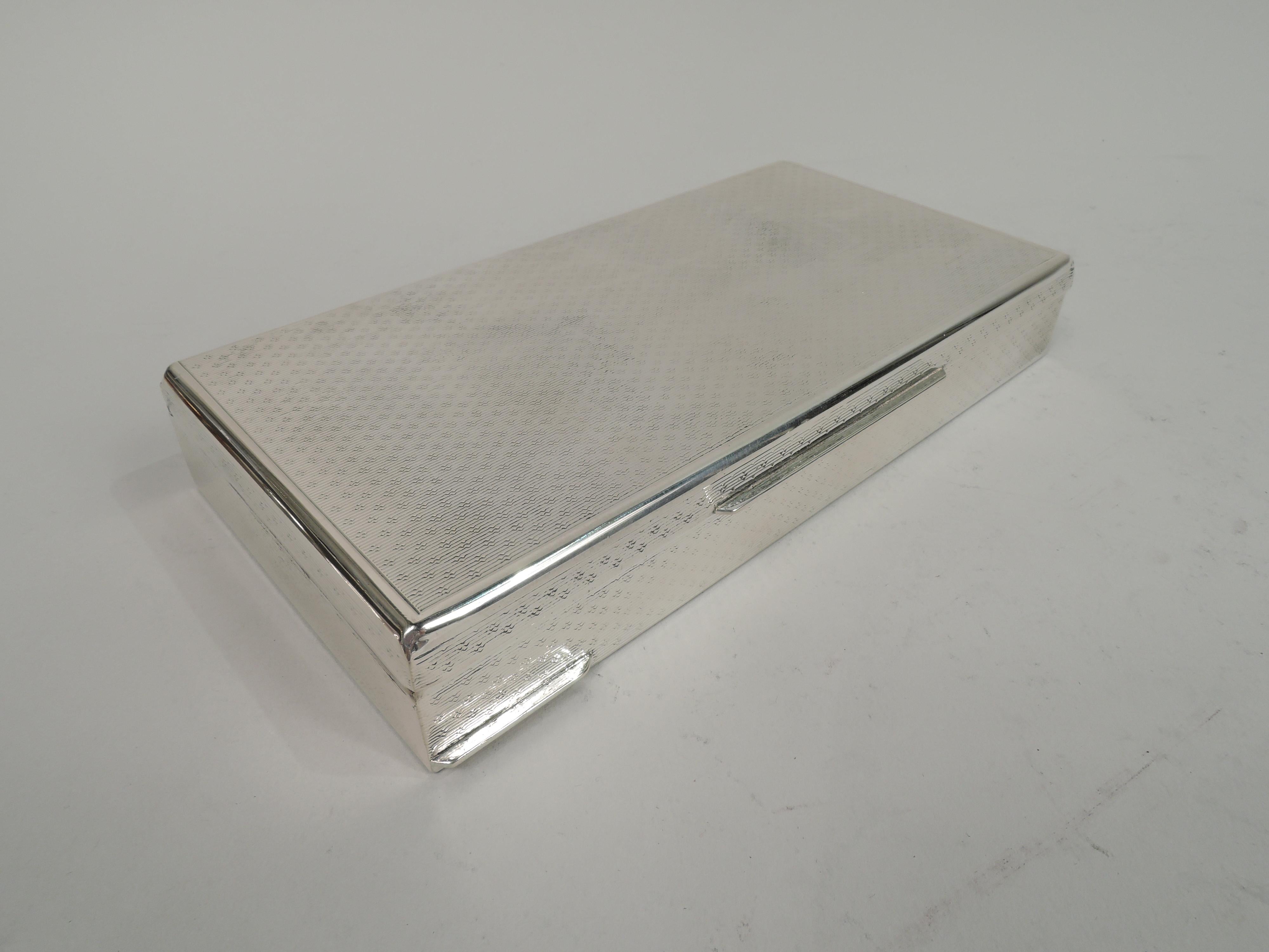 Italian Mid-Century Modern Silver Box In Good Condition For Sale In New York, NY